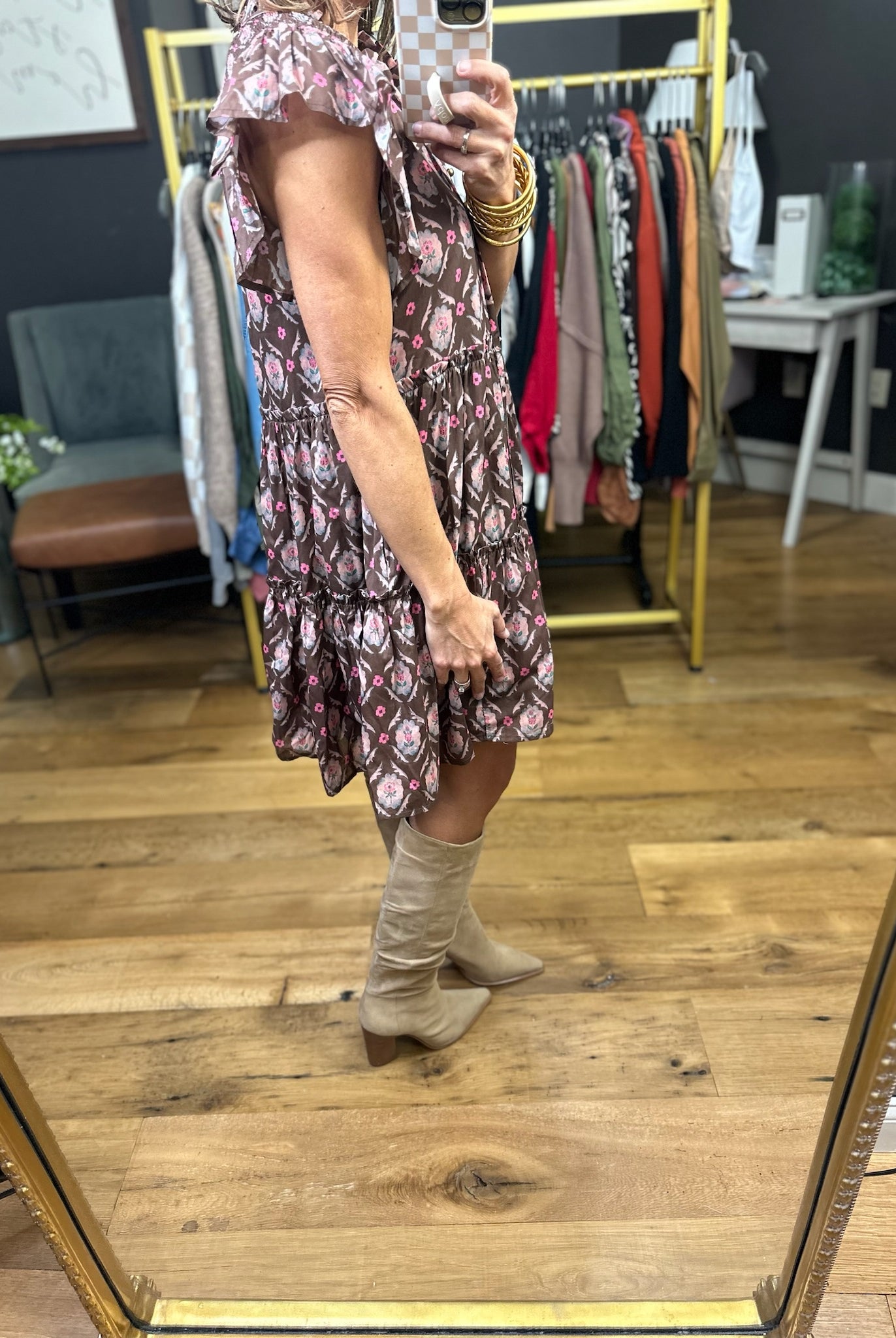 The Fall Favorite Dress-Entro D24544-Anna Kaytes Boutique, Women's Fashion Boutique in Grinnell, Iowa