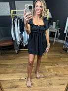 The Right Way Short Sleeve Romper - Black-Vervet-Anna Kaytes Boutique, Women's Fashion Boutique in Grinnell, Iowa