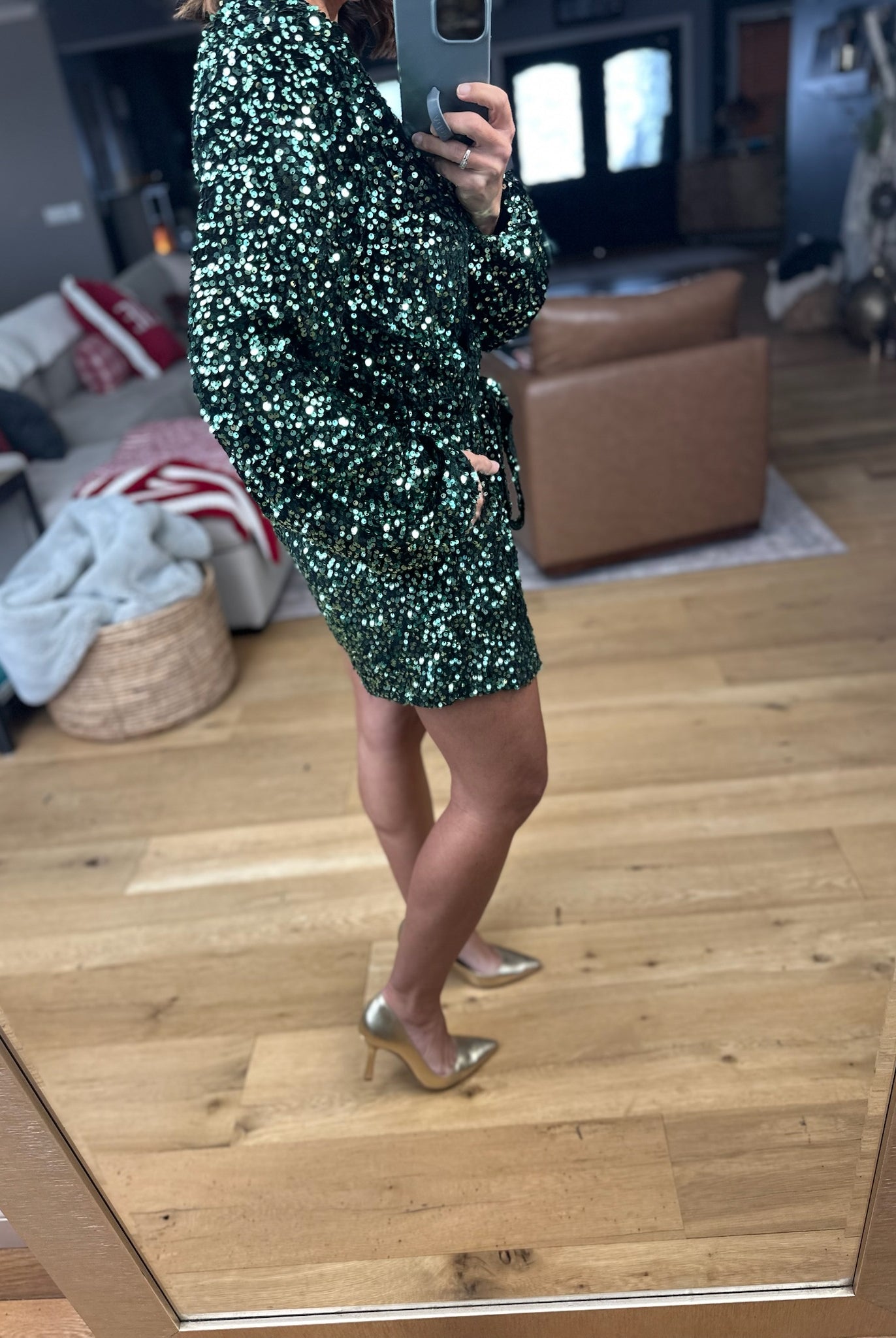 Shimmering Night Sequin-Detail Romper-Rompers-Saints & Hearts-Anna Kaytes Boutique, Women's Fashion Boutique in Grinnell, Iowa