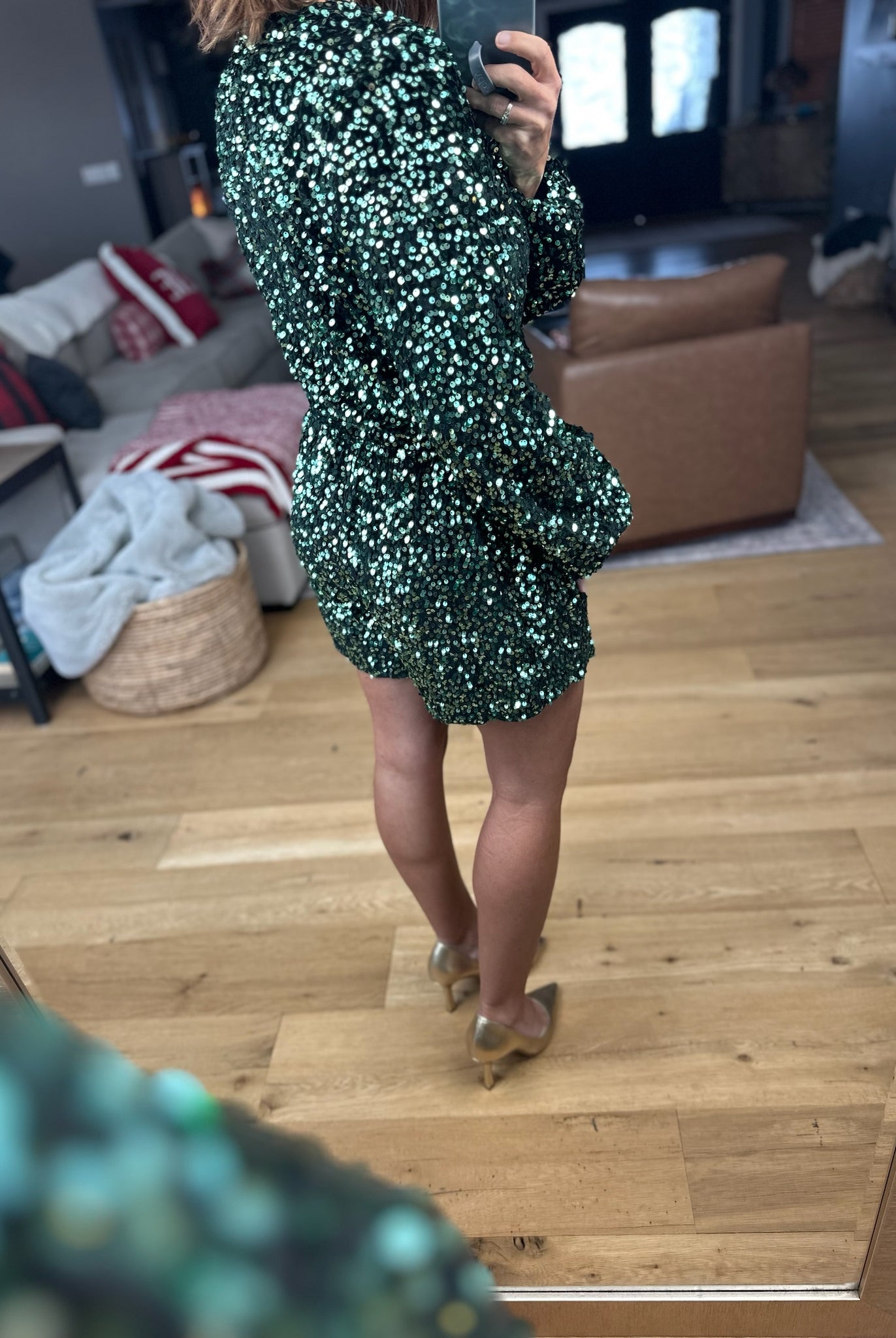 Shimmering Night Sequin-Detail Romper-Rompers-Saints & Hearts-Anna Kaytes Boutique, Women's Fashion Boutique in Grinnell, Iowa