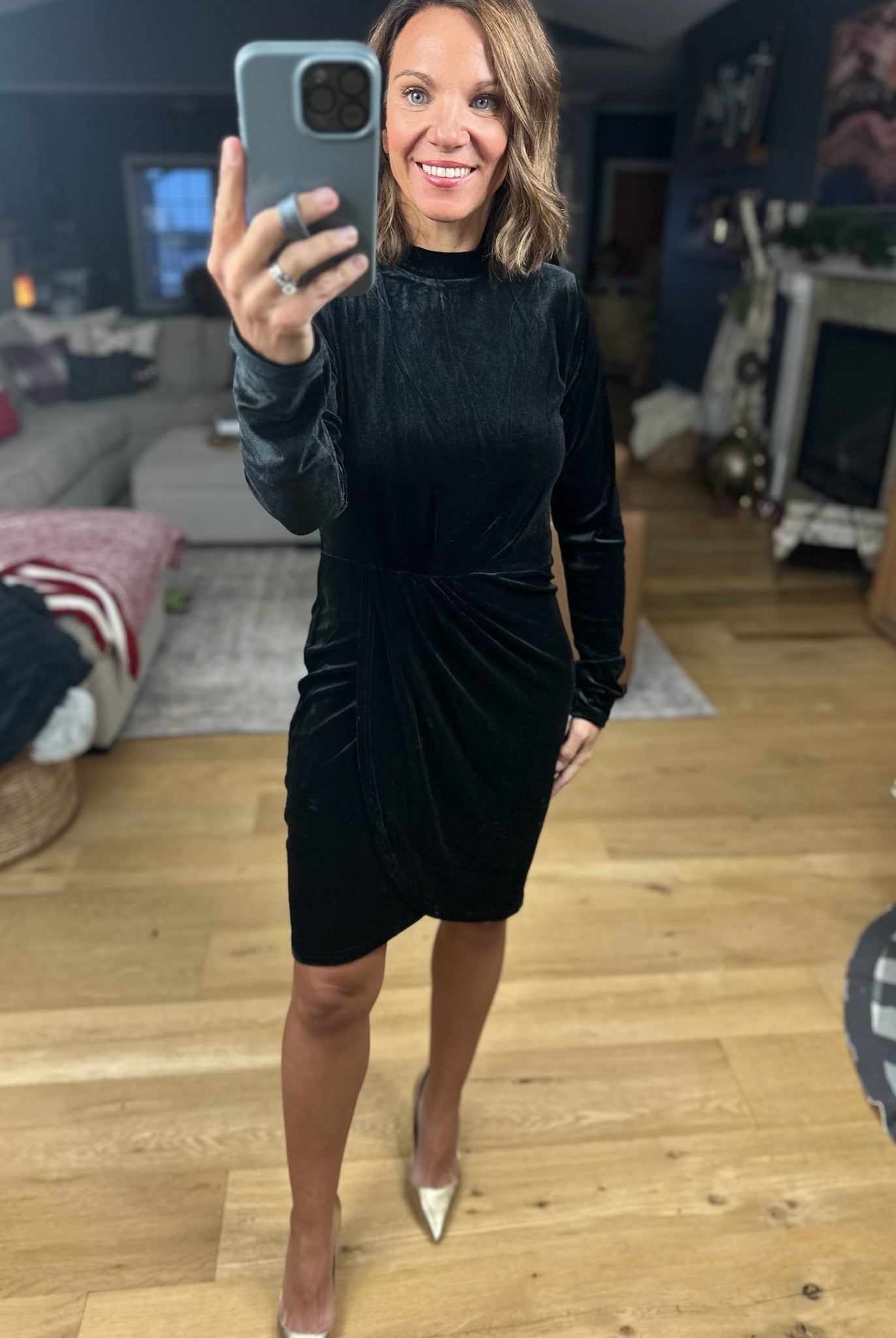 Lost In The Stars Velvet Dress-Dresses-Vine & Love-Anna Kaytes Boutique, Women's Fashion Boutique in Grinnell, Iowa