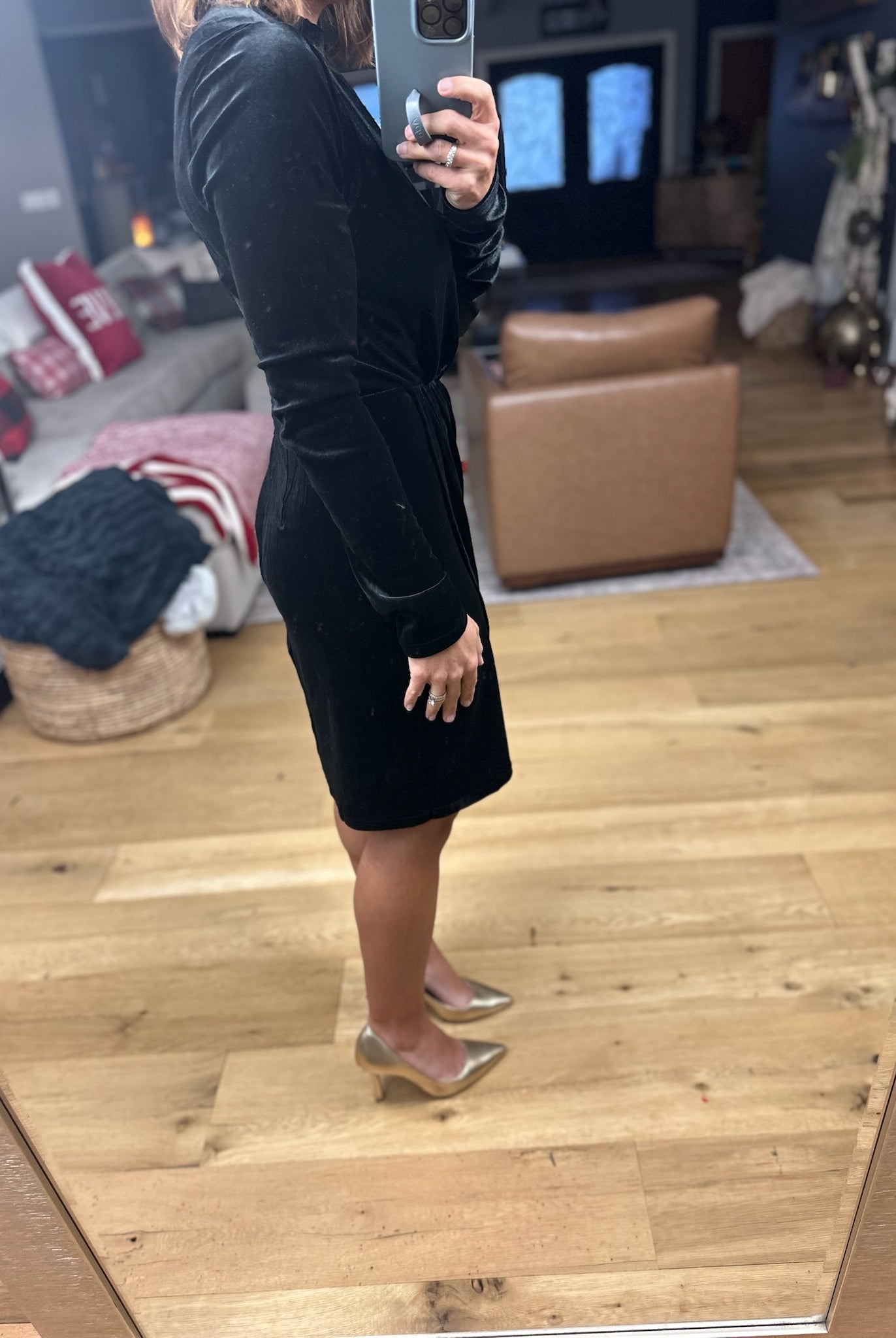 Lost In The Stars Velvet Dress-Dresses-Vine & Love-Anna Kaytes Boutique, Women's Fashion Boutique in Grinnell, Iowa