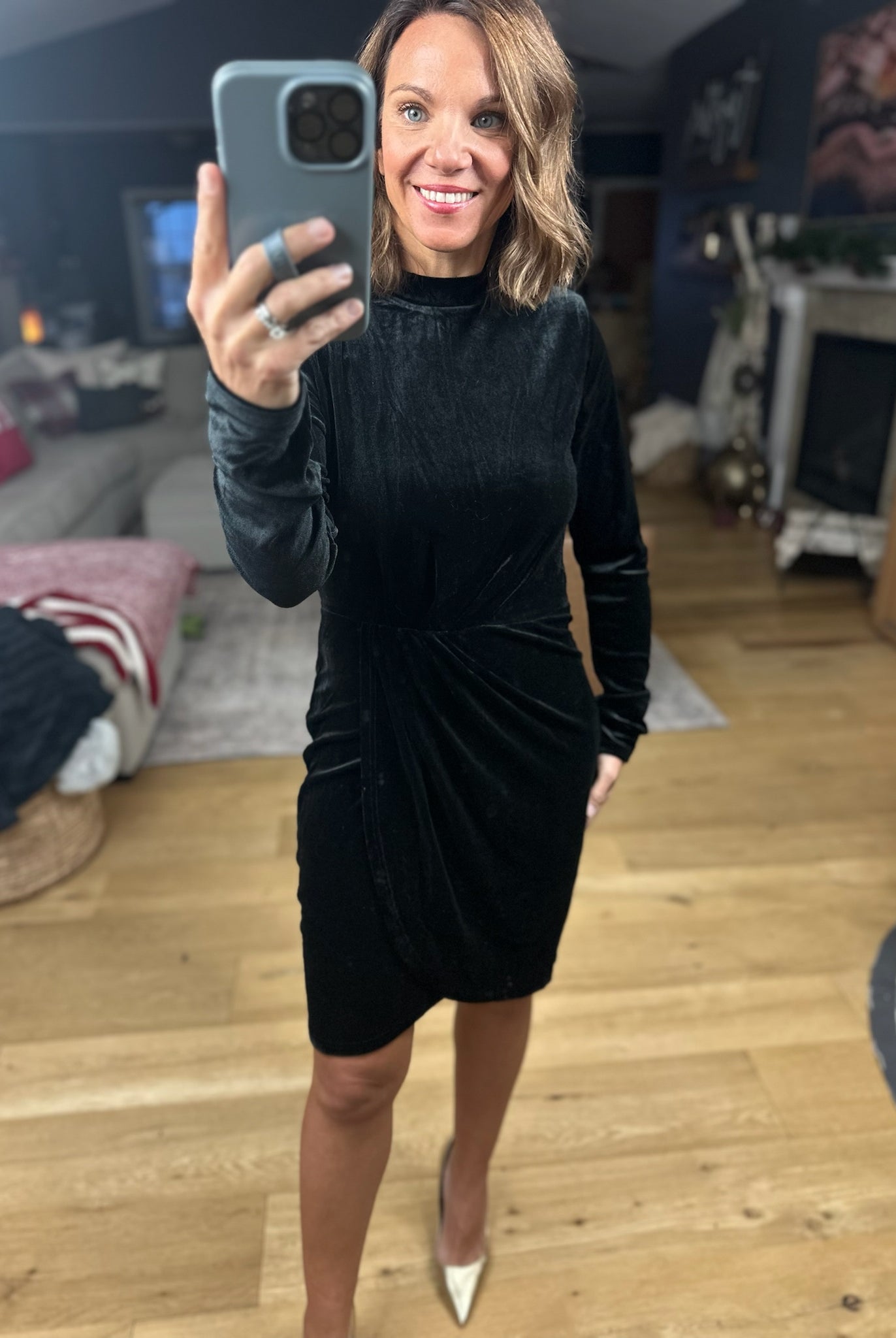 Lost In The Stars Velvet Dress-Dresses-Vine & Love-Anna Kaytes Boutique, Women's Fashion Boutique in Grinnell, Iowa