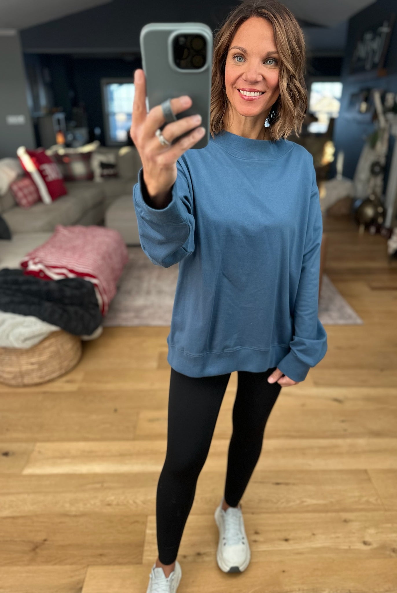 Bet On You Mock Crew Top-Sweaters-Day & Moon-Anna Kaytes Boutique, Women's Fashion Boutique in Grinnell, Iowa