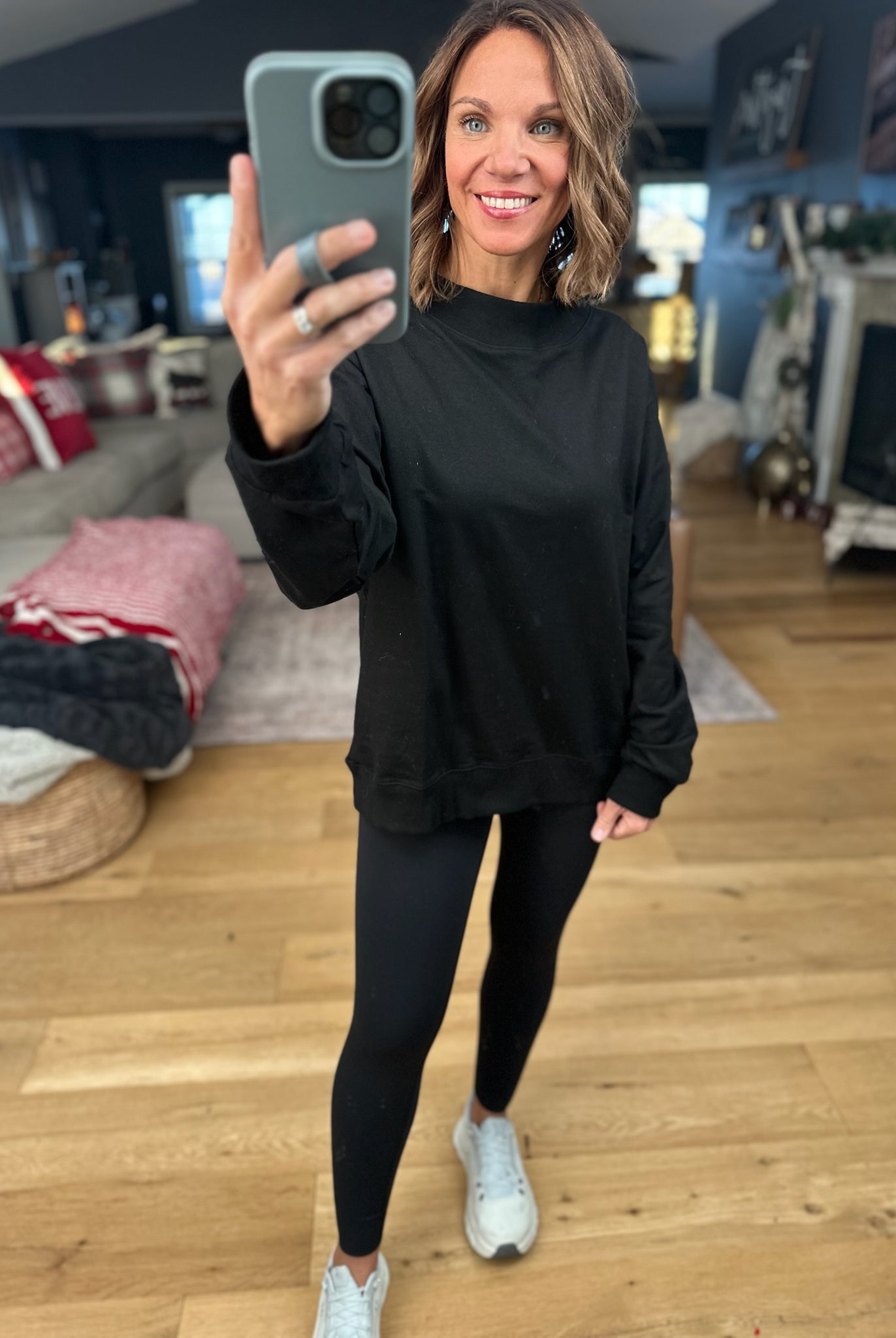 Bet On You Mock Crew Top-Sweaters-Day & Moon-Anna Kaytes Boutique, Women's Fashion Boutique in Grinnell, Iowa