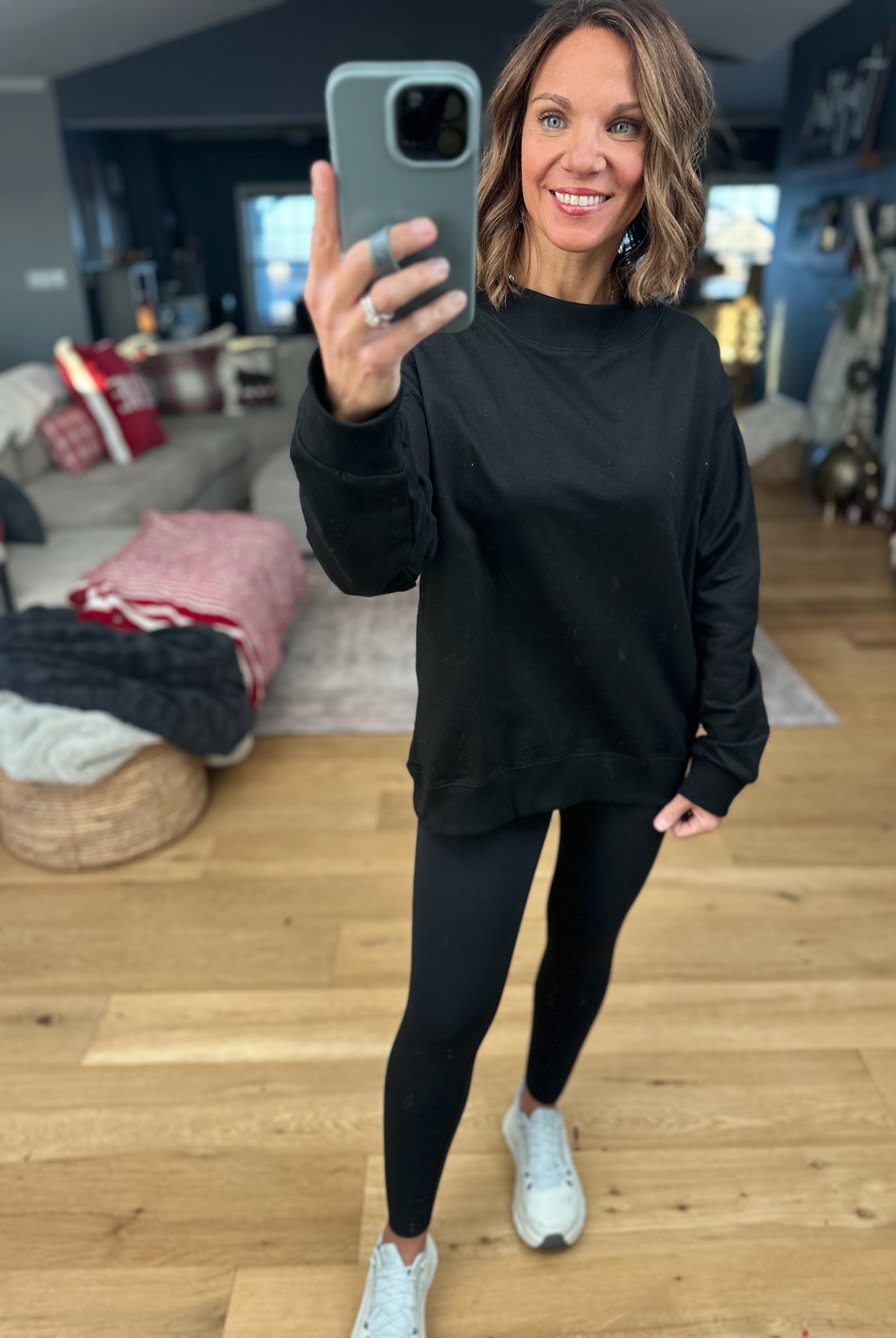 Bet On You Mock Crew Top-Sweaters-Day & Moon-Anna Kaytes Boutique, Women's Fashion Boutique in Grinnell, Iowa