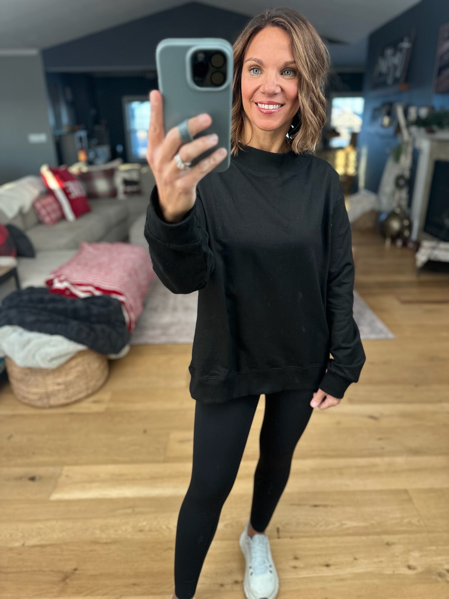 Bet On You Mock Crew Top-Sweaters-Day & Moon-Anna Kaytes Boutique, Women's Fashion Boutique in Grinnell, Iowa