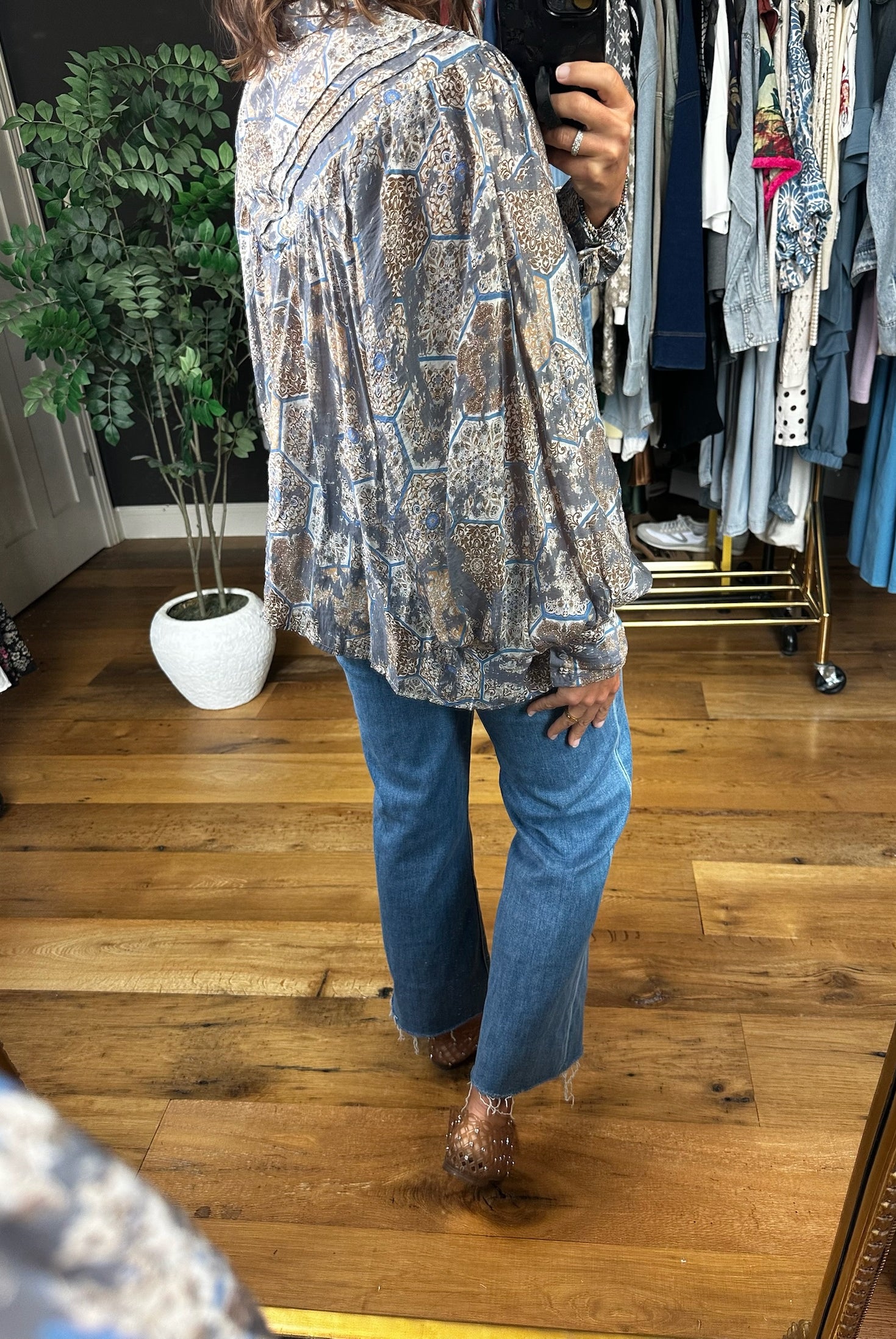 Help You Through Patterned Top-Long Sleeves-ee:some-Anna Kaytes Boutique, Women's Fashion Boutique in Grinnell, Iowa