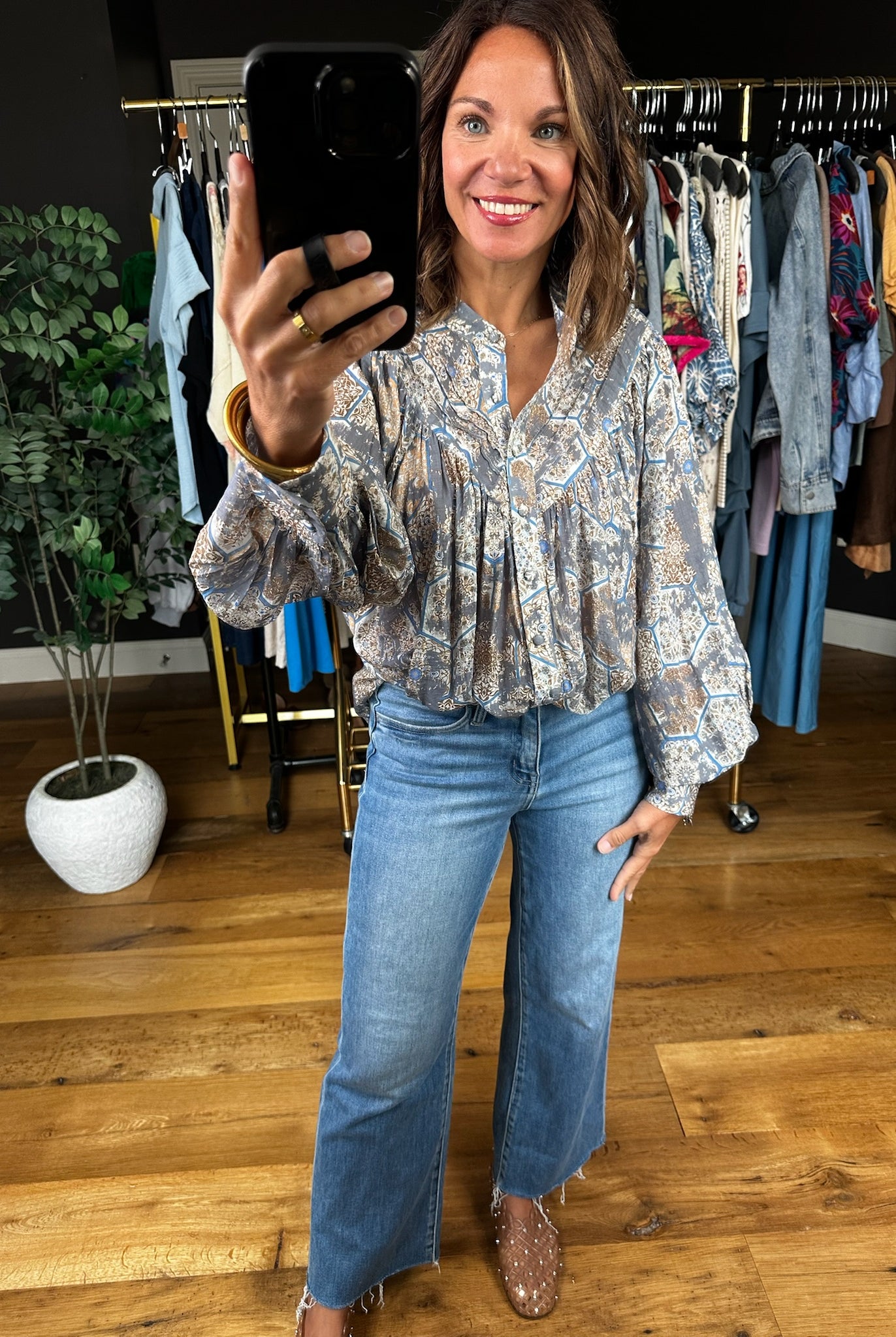 Help You Through Patterned Top-Long Sleeves-ee:some-Anna Kaytes Boutique, Women's Fashion Boutique in Grinnell, Iowa