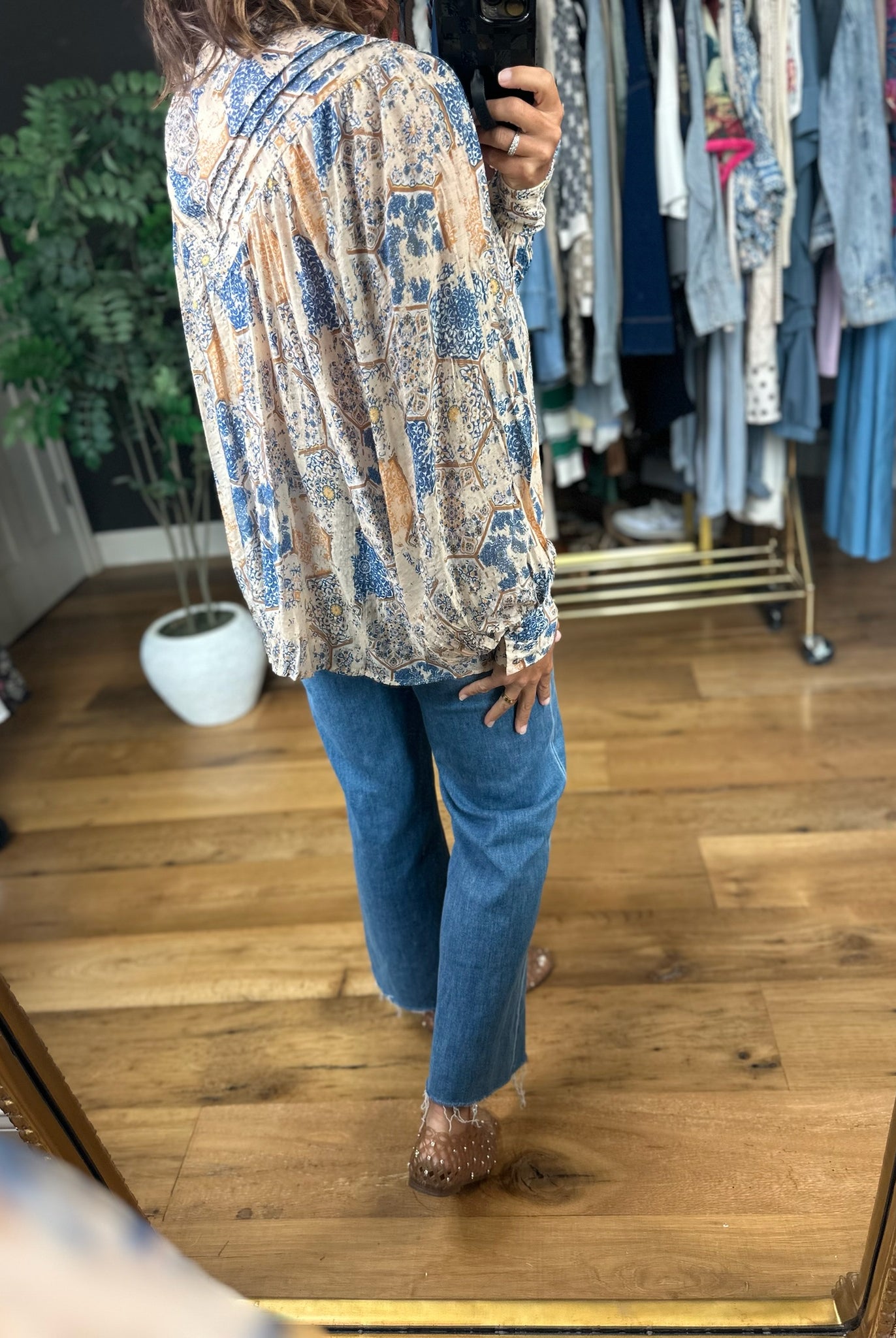 Help You Through Patterned Top-Long Sleeves-ee:some-Anna Kaytes Boutique, Women's Fashion Boutique in Grinnell, Iowa