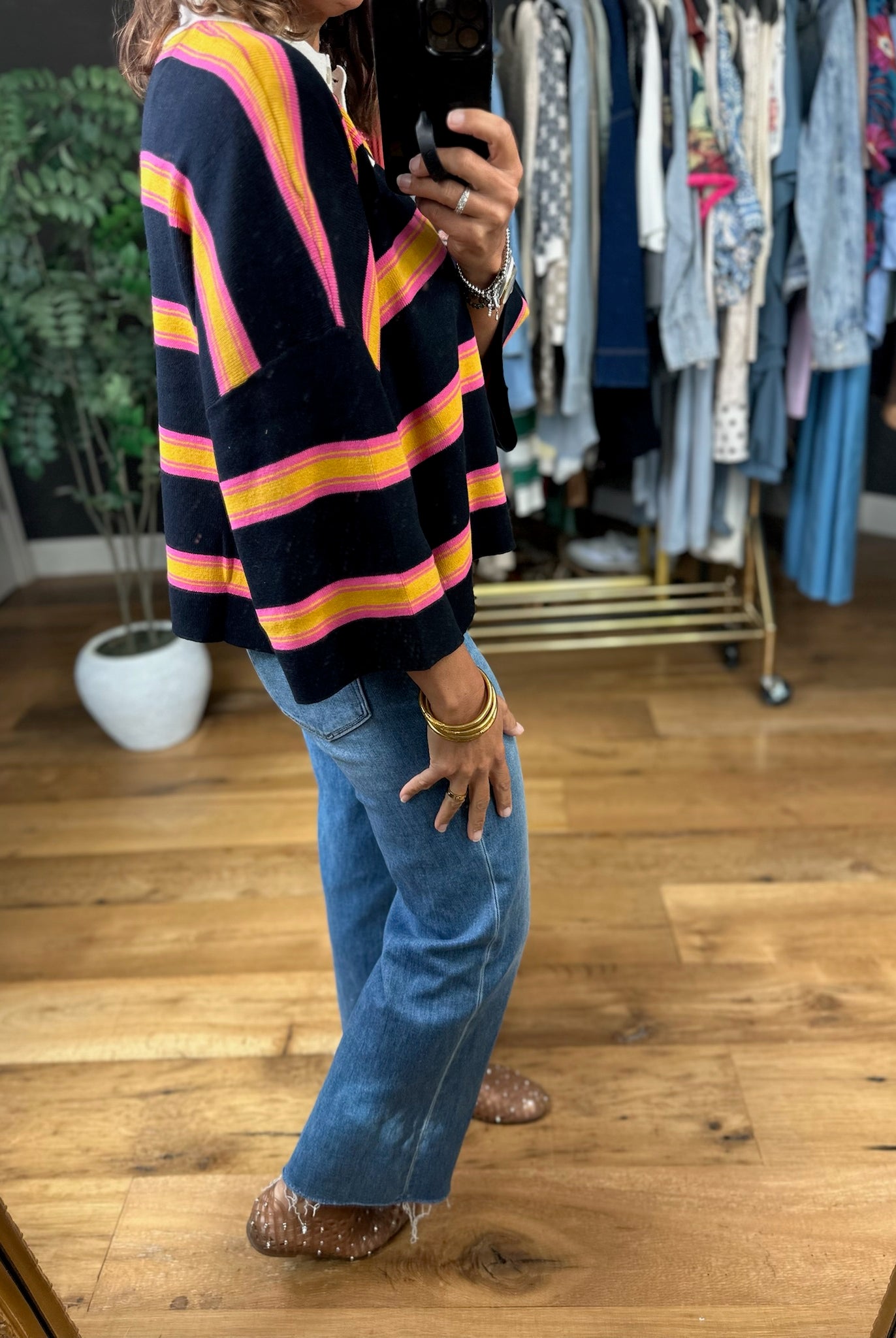 Know The Deal Rugby Polo-Long Sleeves-ee:some-Anna Kaytes Boutique, Women's Fashion Boutique in Grinnell, Iowa