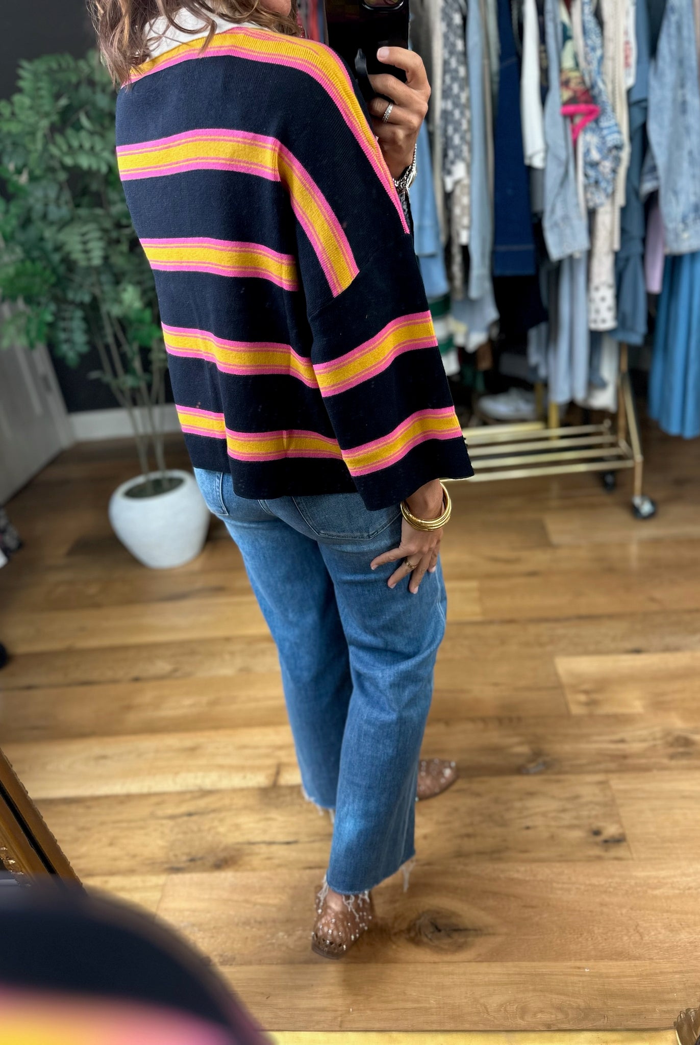 Know The Deal Rugby Polo-Long Sleeves-ee:some-Anna Kaytes Boutique, Women's Fashion Boutique in Grinnell, Iowa