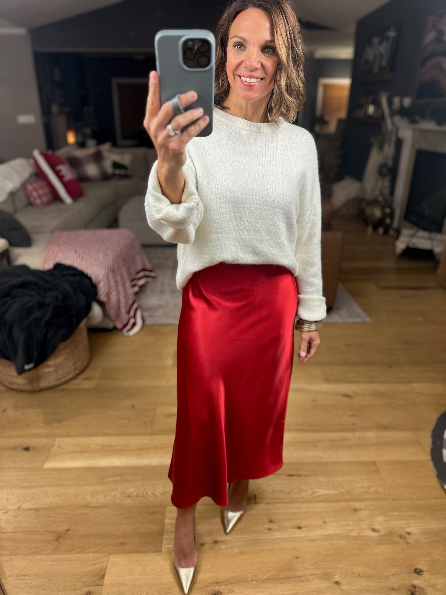 Full Of Cheer Midi Skirt-Dresses-Wishlist-Anna Kaytes Boutique, Women's Fashion Boutique in Grinnell, Iowa