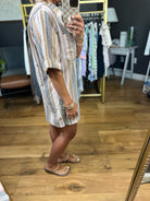 Promise You Striped Pocket Romper - Blush Multi-Wishlist-Anna Kaytes Boutique, Women's Fashion Boutique in Grinnell, Iowa