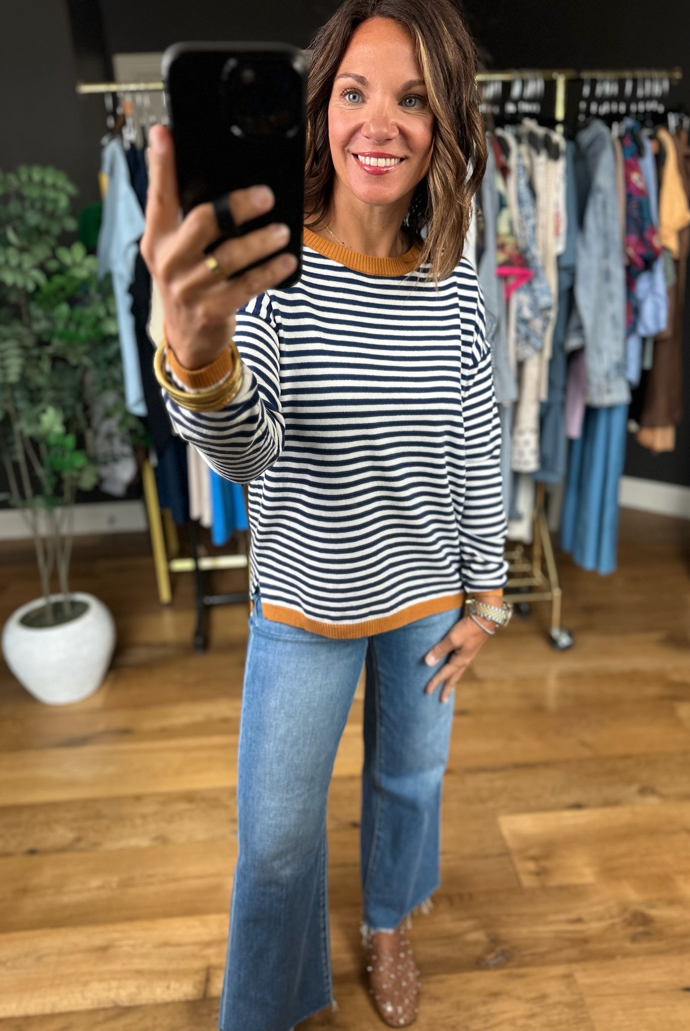 Can't Take This Away Striped Crewneck-Long Sleeves-Staccato-Anna Kaytes Boutique, Women's Fashion Boutique in Grinnell, Iowa