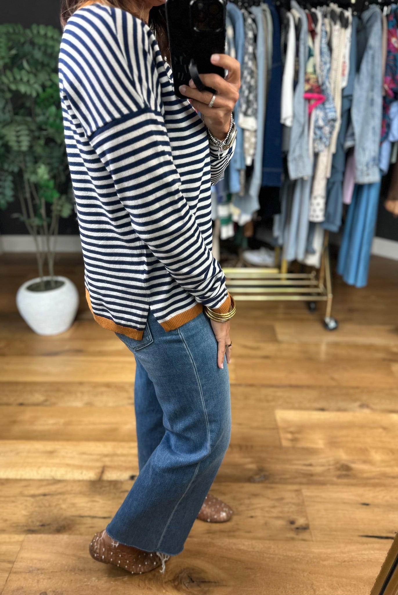Can't Take This Away Striped Crewneck-Long Sleeves-Staccato-Anna Kaytes Boutique, Women's Fashion Boutique in Grinnell, Iowa