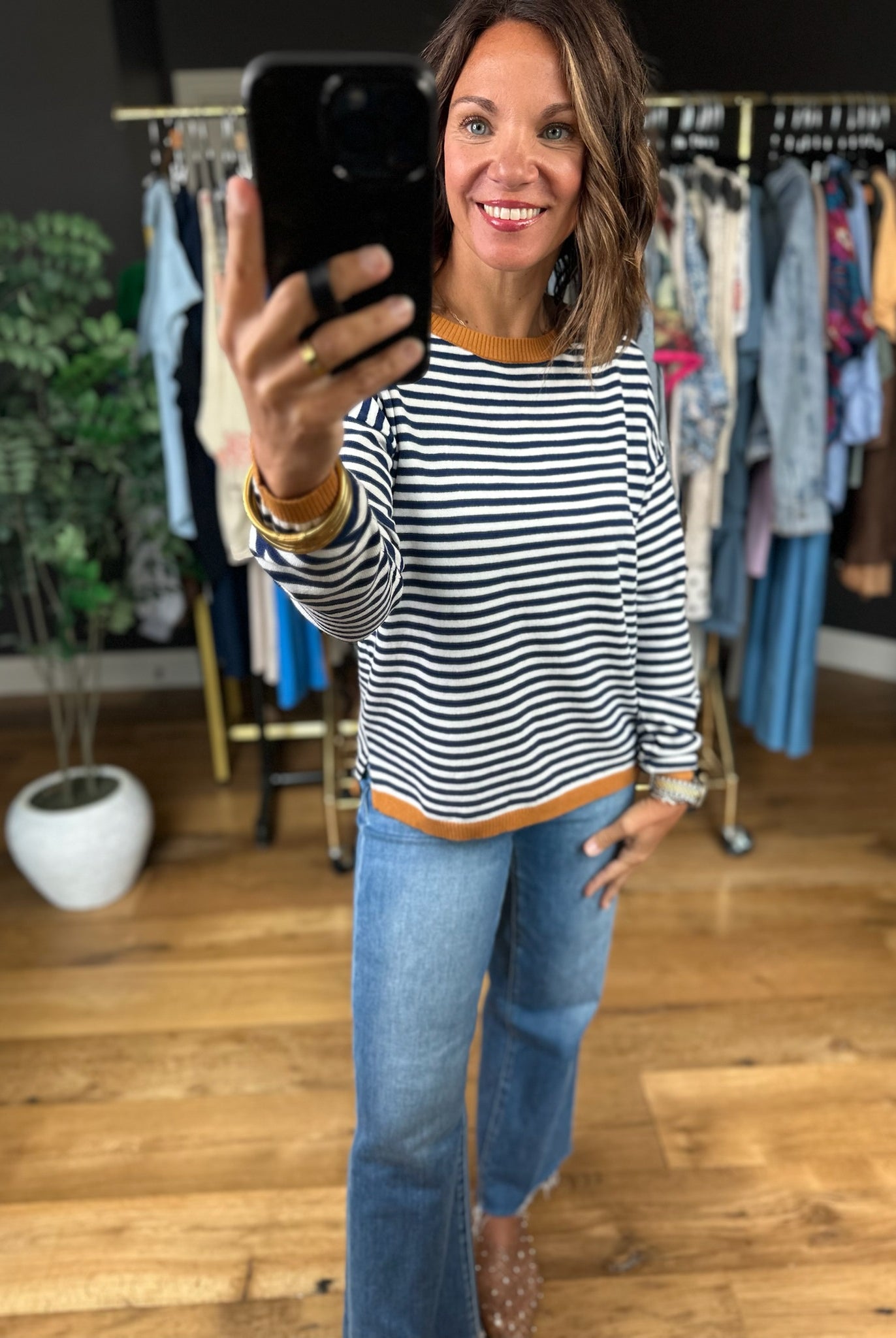 Can't Take This Away Striped Crewneck-Long Sleeves-Staccato-Anna Kaytes Boutique, Women's Fashion Boutique in Grinnell, Iowa