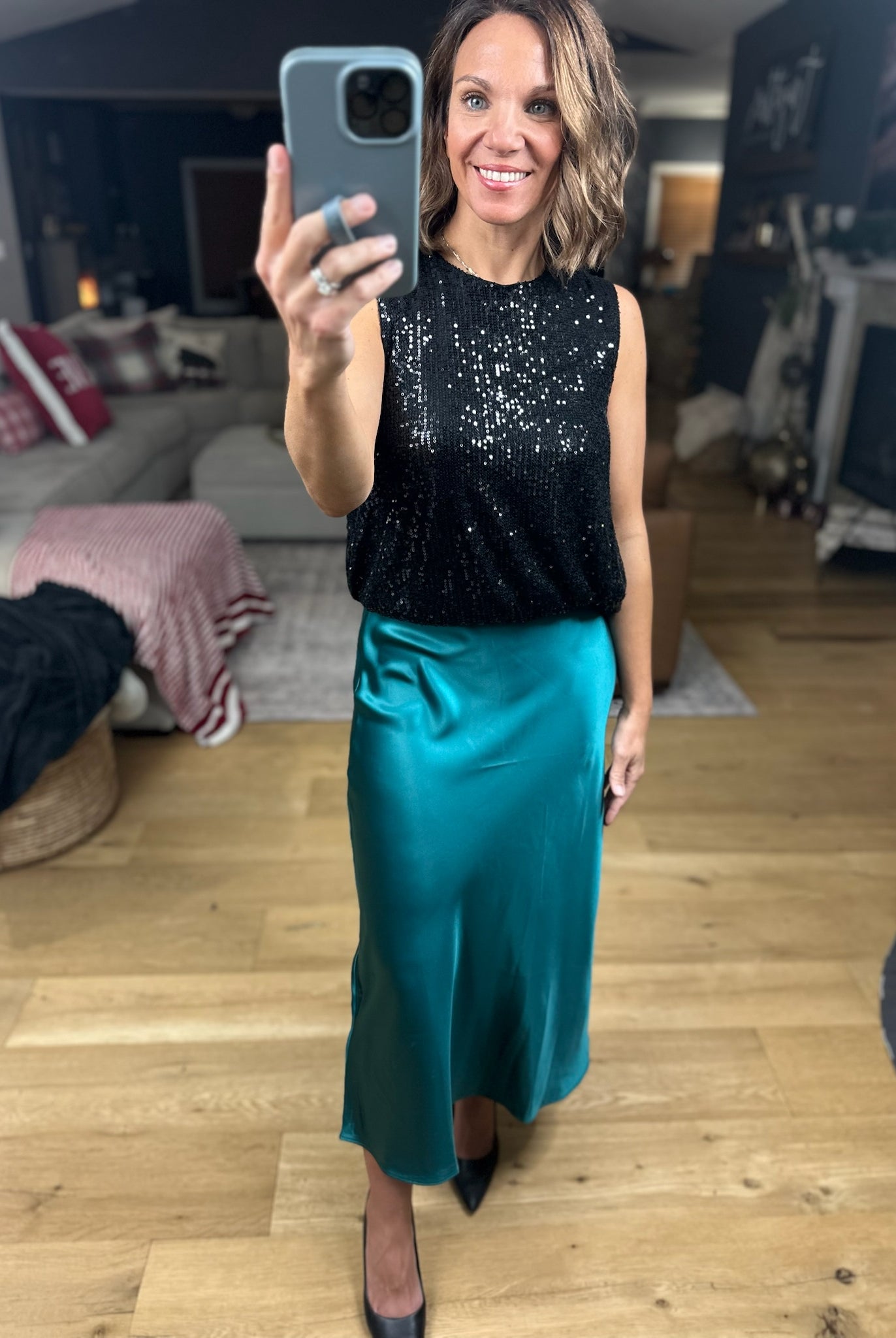 Full Of Cheer Midi Skirt-Dresses-Wishlist-Anna Kaytes Boutique, Women's Fashion Boutique in Grinnell, Iowa