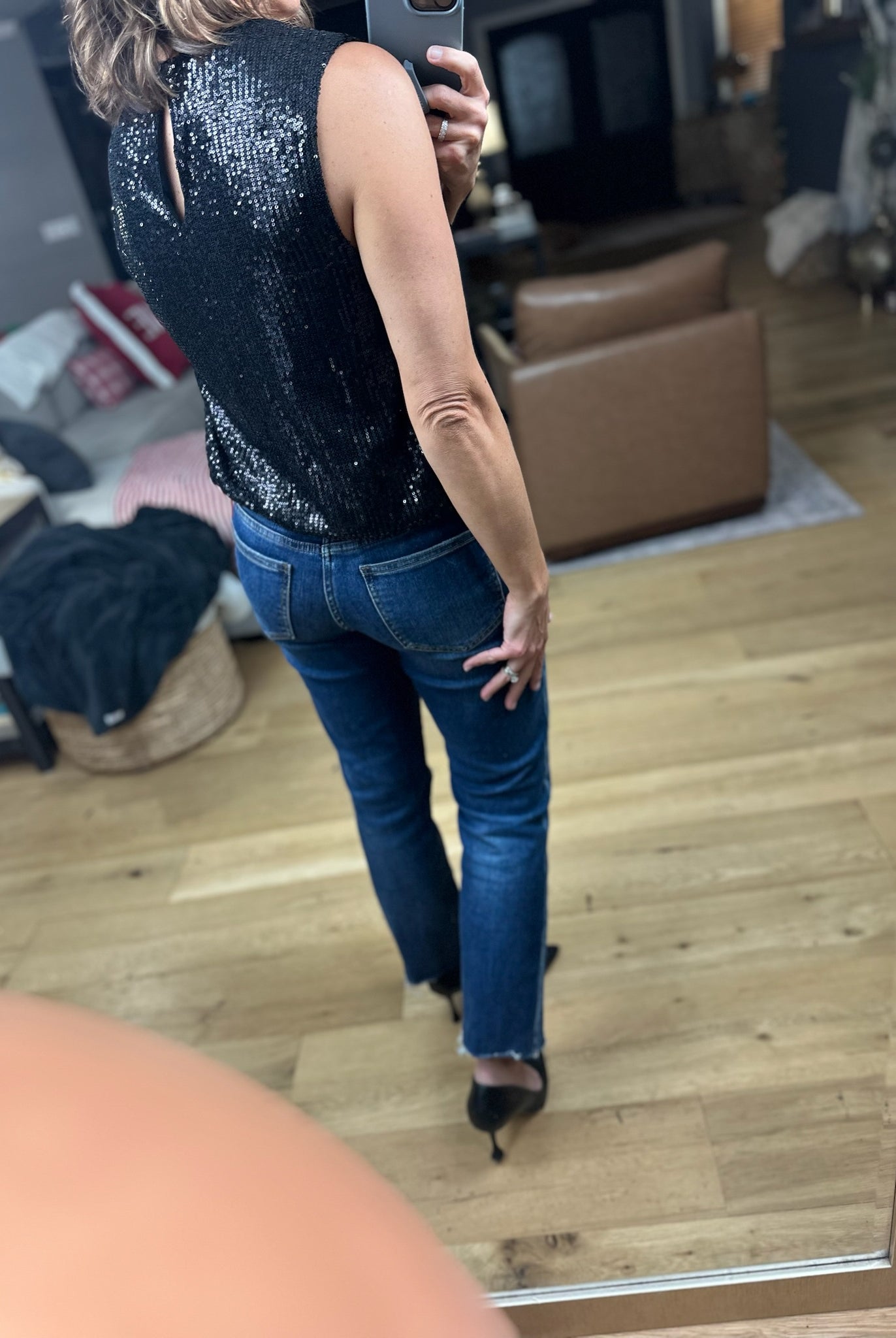 In The Spotlight Sequin Top-Short Sleeves-Saints & Hearts-Anna Kaytes Boutique, Women's Fashion Boutique in Grinnell, Iowa