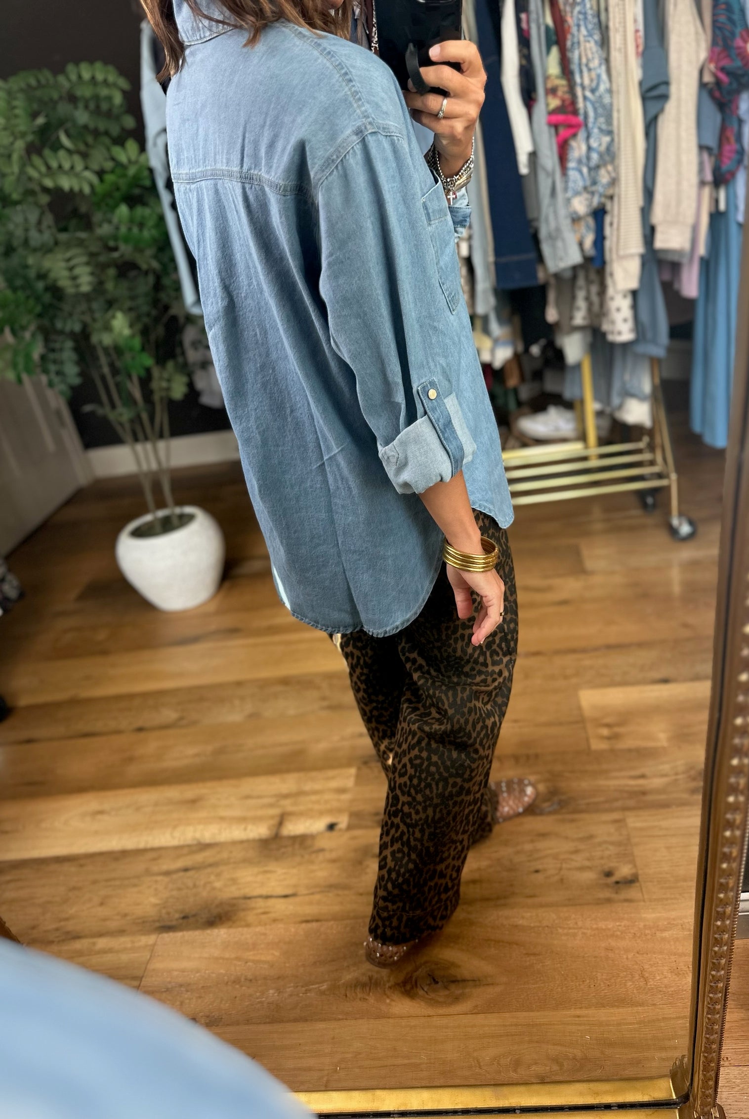 The Real Winner Button-Down Top-Long Sleeves-Blu Pepper-Anna Kaytes Boutique, Women's Fashion Boutique in Grinnell, Iowa
