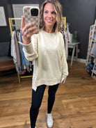 Out For The Day Split Hem Crewneck-Jodifl-Anna Kaytes Boutique, Women's Fashion Boutique in Grinnell, Iowa
