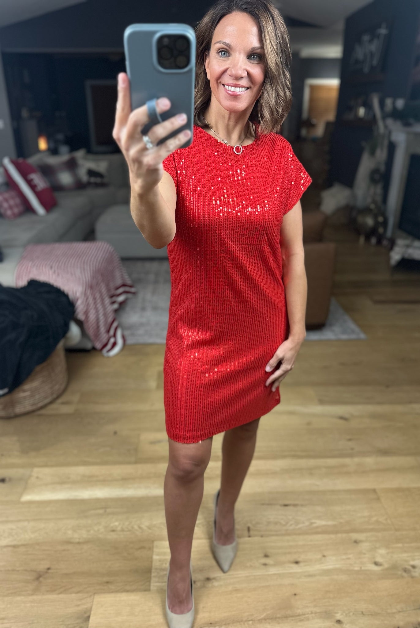 Star Of The Show Sequin Dress-Dresses-Vine & Love-Anna Kaytes Boutique, Women's Fashion Boutique in Grinnell, Iowa