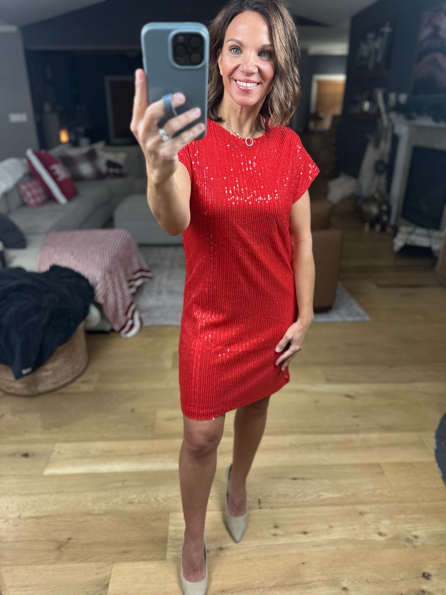 Star Of The Show Sequin Dress-Dresses-Vine & Love-Anna Kaytes Boutique, Women's Fashion Boutique in Grinnell, Iowa