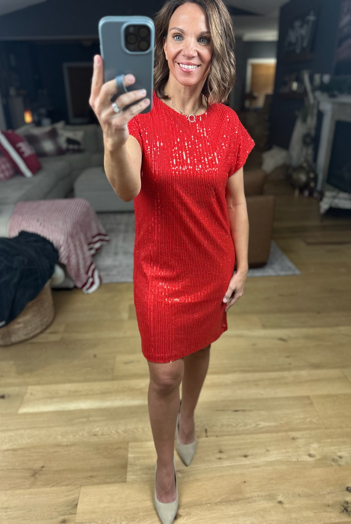 Star Of The Show Sequin Dress-Dresses-Vine & Love-Anna Kaytes Boutique, Women's Fashion Boutique in Grinnell, Iowa