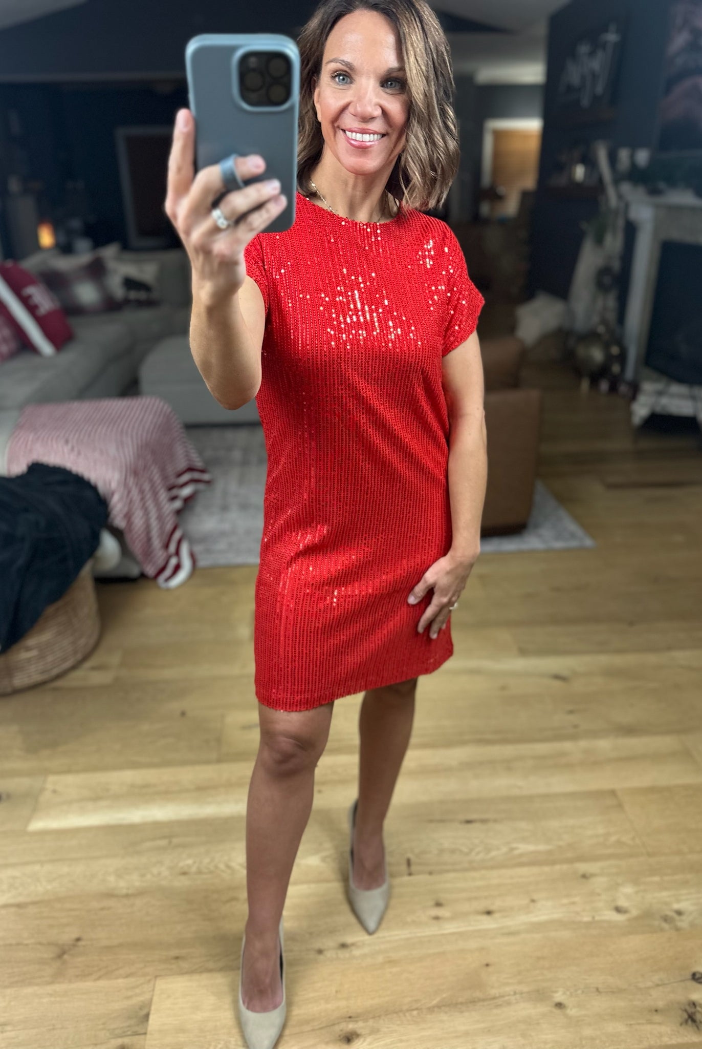 Star Of The Show Sequin Dress-Dresses-Vine & Love-Anna Kaytes Boutique, Women's Fashion Boutique in Grinnell, Iowa