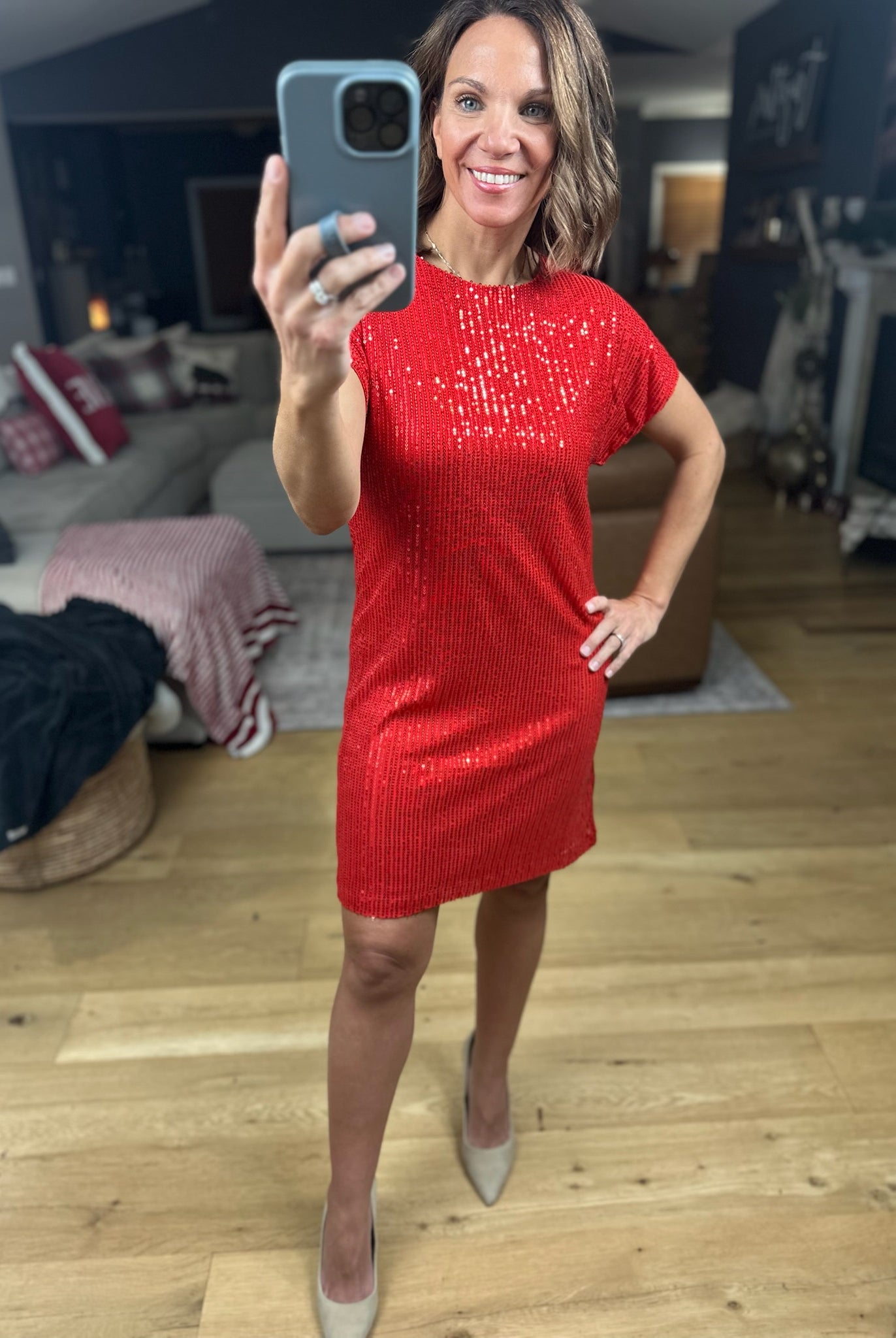 Star Of The Show Sequin Dress-Dresses-Vine & Love-Anna Kaytes Boutique, Women's Fashion Boutique in Grinnell, Iowa