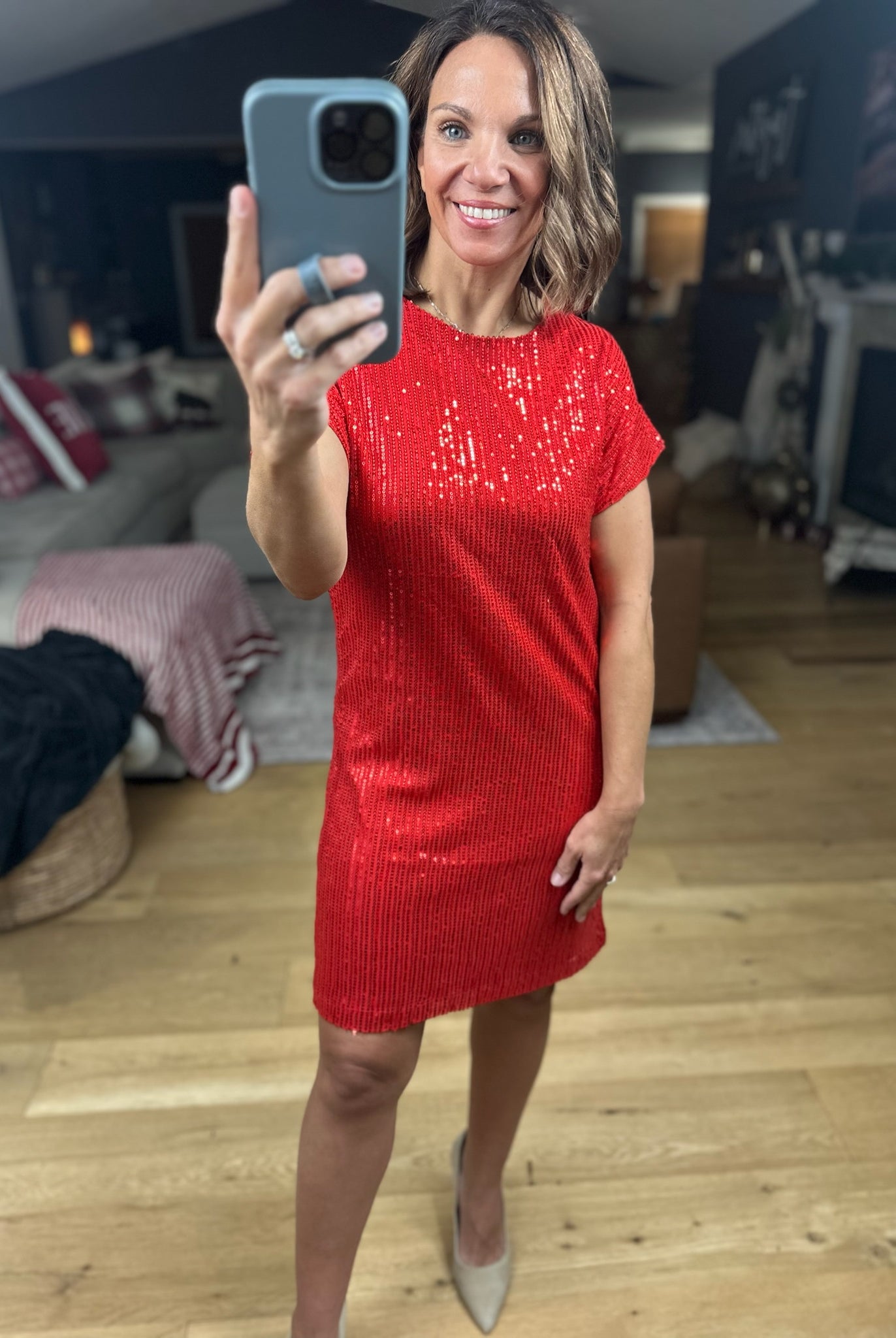 Star Of The Show Sequin Dress-Dresses-Vine & Love-Anna Kaytes Boutique, Women's Fashion Boutique in Grinnell, Iowa