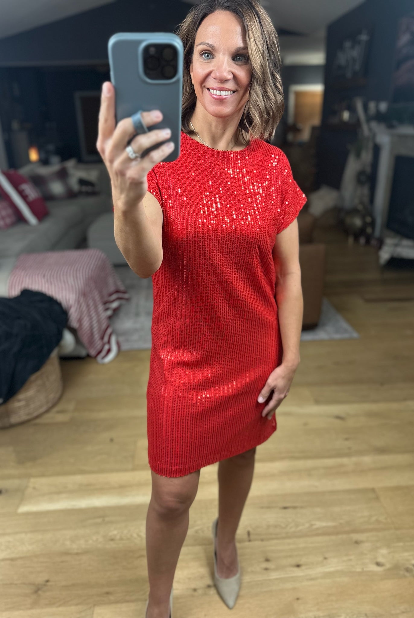 Star Of The Show Sequin Dress-Dresses-Vine & Love-Anna Kaytes Boutique, Women's Fashion Boutique in Grinnell, Iowa