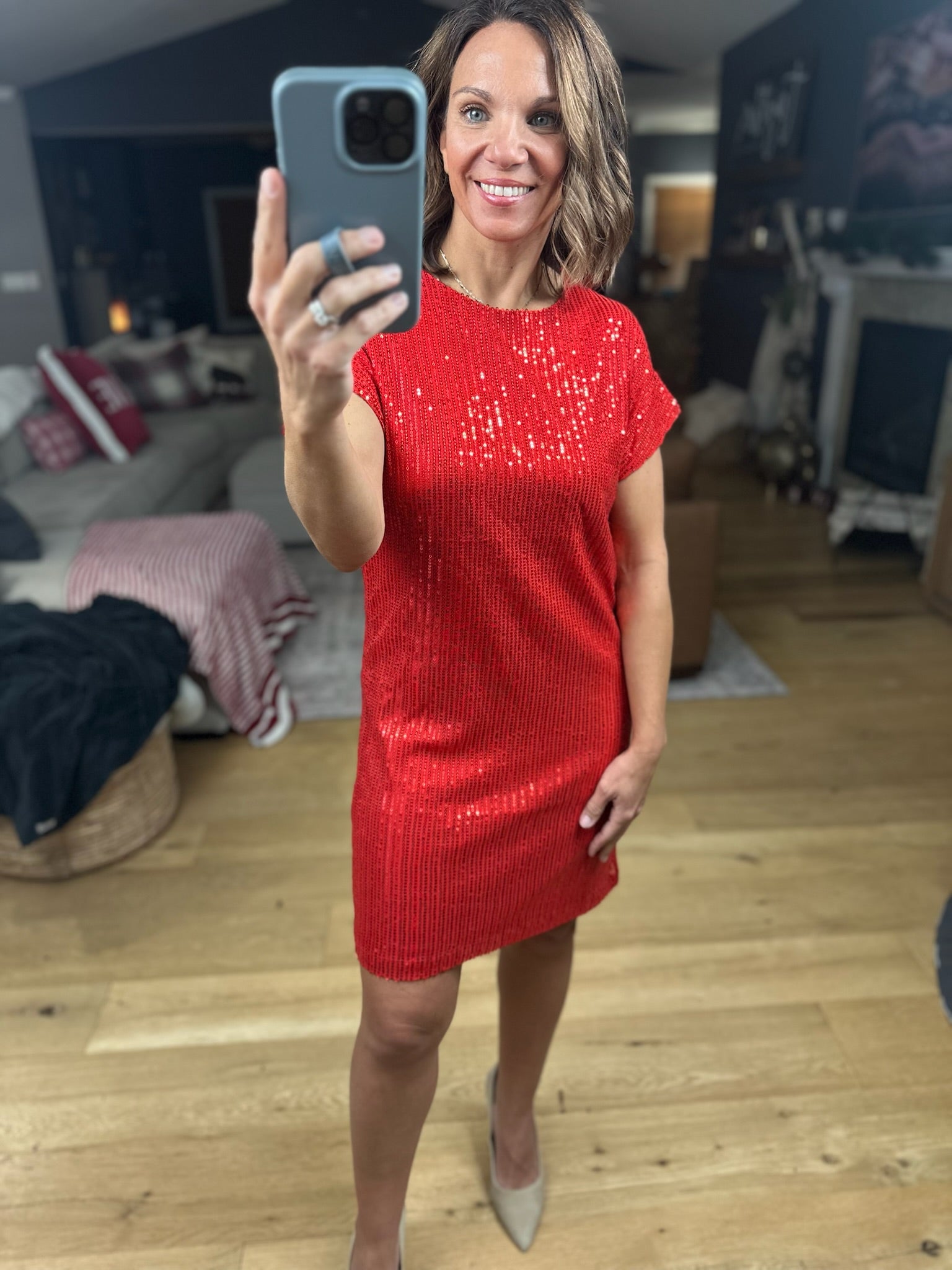 Star Of The Show Sequin Dress-Dresses-Vine & Love-Anna Kaytes Boutique, Women's Fashion Boutique in Grinnell, Iowa