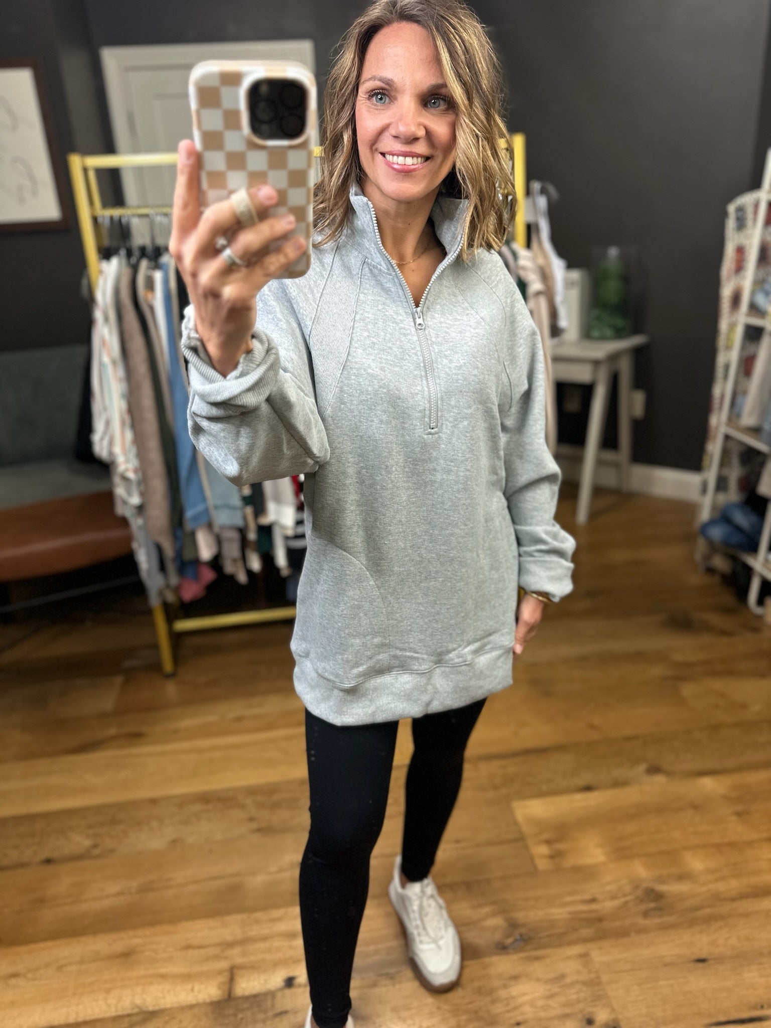 Key To My Heart Zip Pullover - Multiple Options-Very J-Anna Kaytes Boutique, Women's Fashion Boutique in Grinnell, Iowa