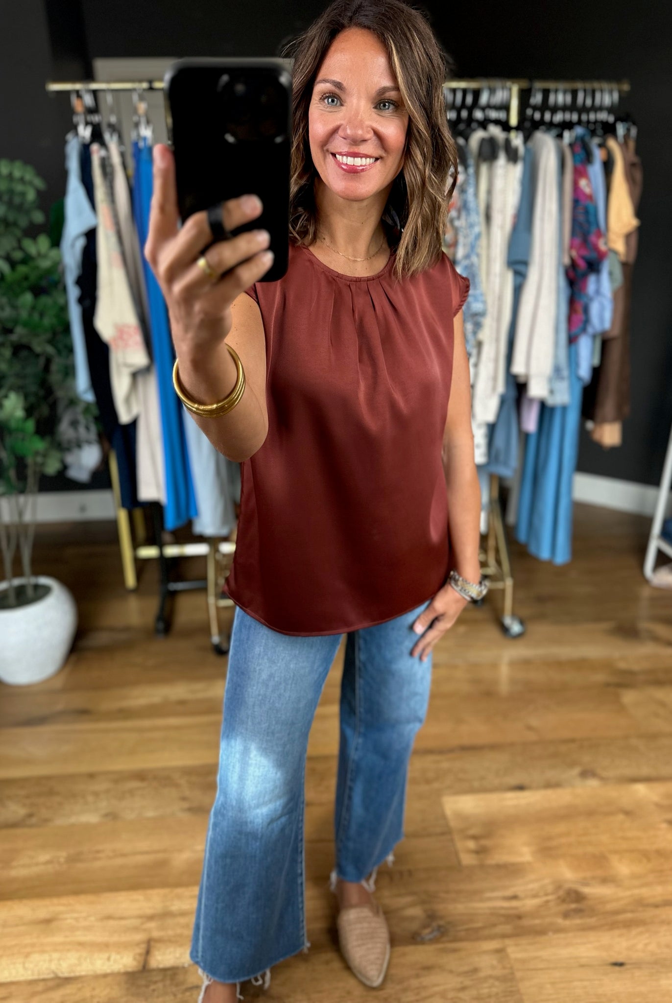 All For You Pleat-Detail Top-Short Sleeves-ee:some-Anna Kaytes Boutique, Women's Fashion Boutique in Grinnell, Iowa