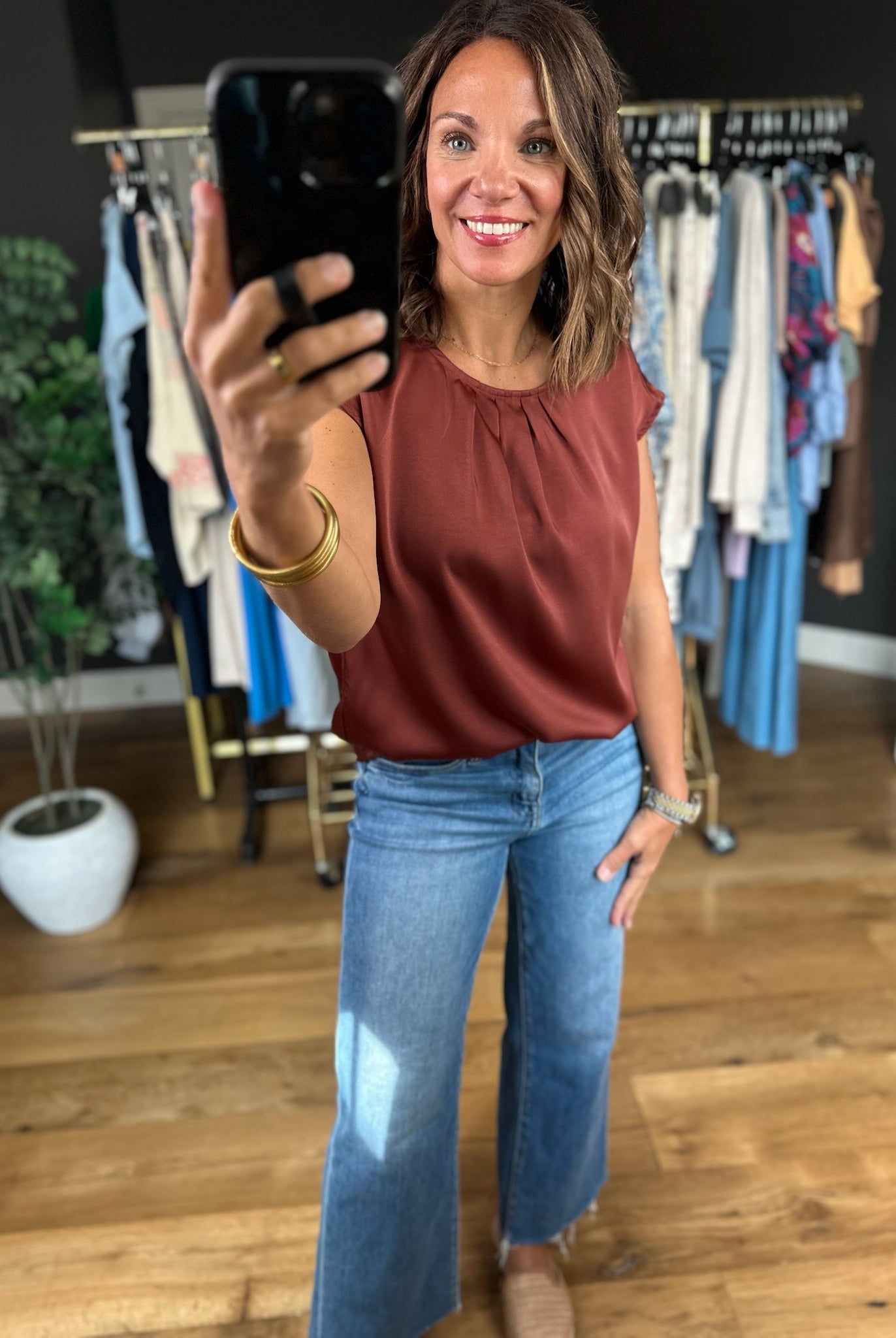 All For You Pleat-Detail Top-Short Sleeves-ee:some-Anna Kaytes Boutique, Women's Fashion Boutique in Grinnell, Iowa