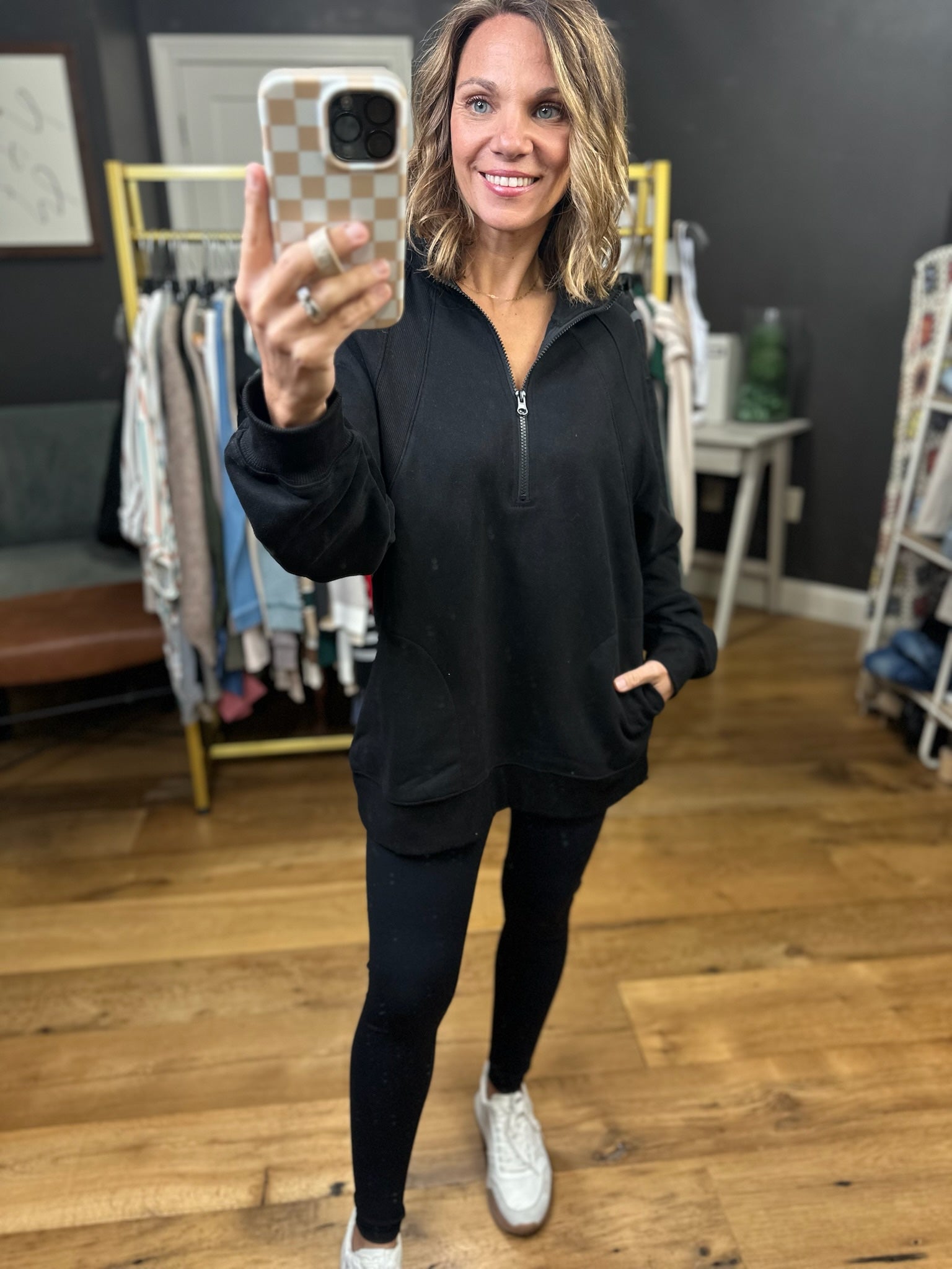 Key To My Heart Zip Pullover - Multiple Options-Very J-Anna Kaytes Boutique, Women's Fashion Boutique in Grinnell, Iowa