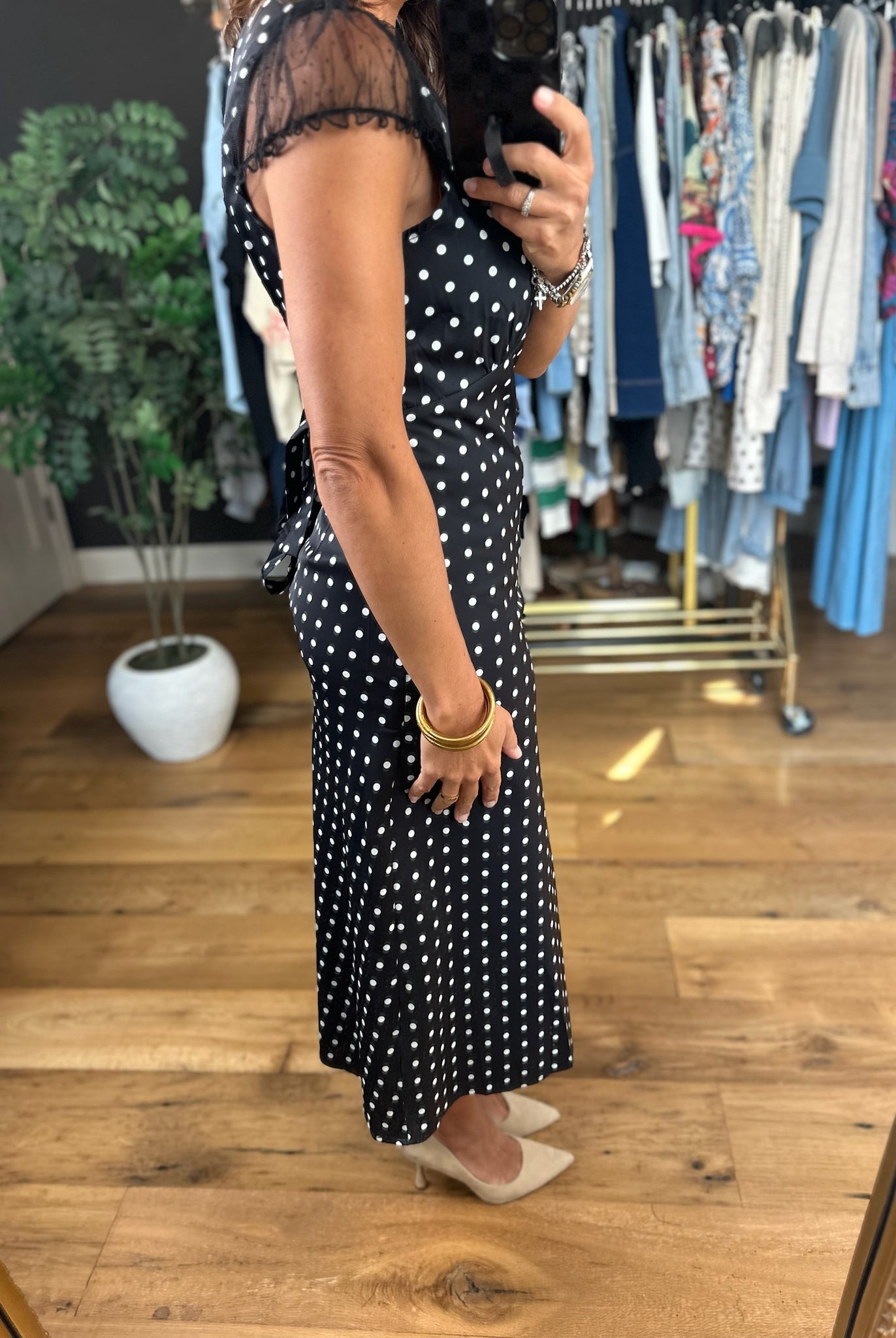 All Eyes On You Polka-Dot Dress-Dresses-Baevely-Anna Kaytes Boutique, Women's Fashion Boutique in Grinnell, Iowa