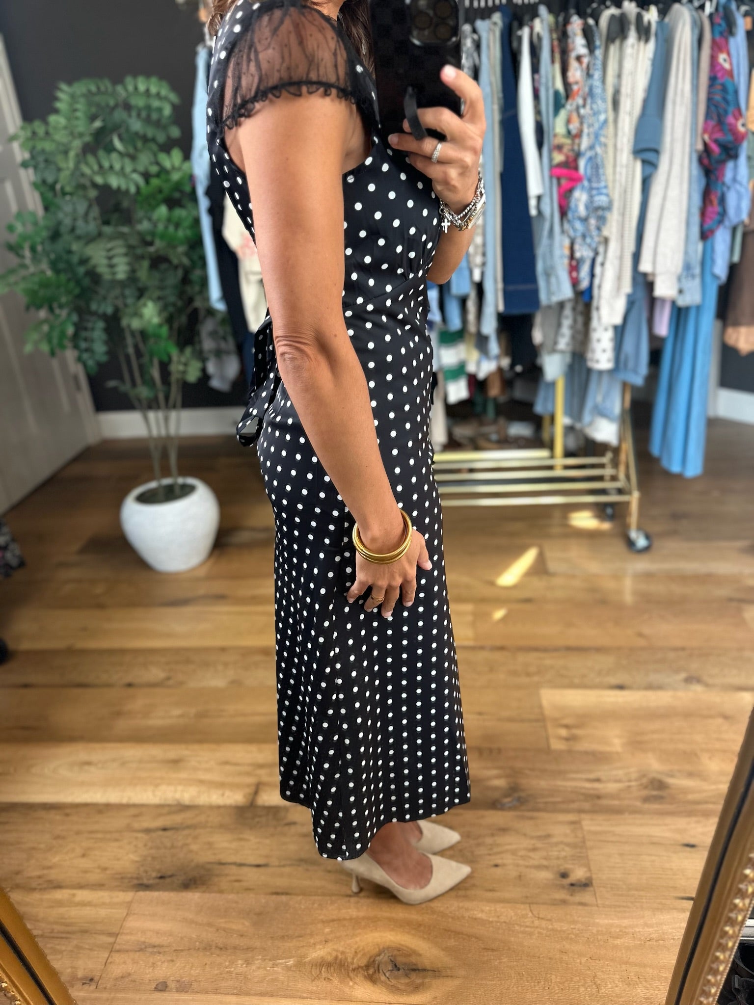 All Eyes On You Polka-Dot Dress-Dresses-Baevely-Anna Kaytes Boutique, Women's Fashion Boutique in Grinnell, Iowa