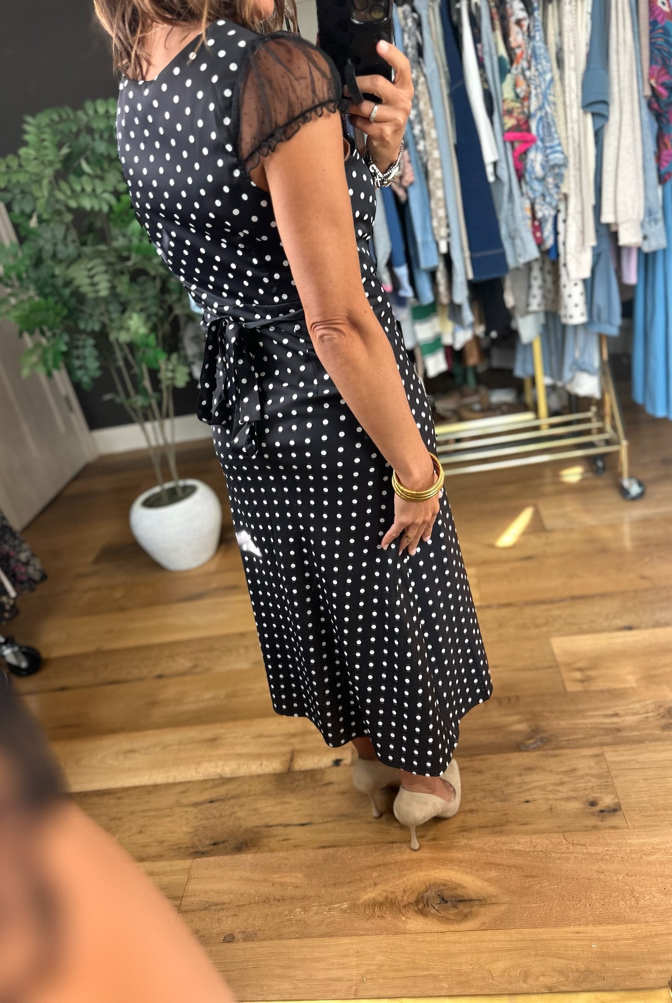 All Eyes On You Polka-Dot Dress-Dresses-Baevely-Anna Kaytes Boutique, Women's Fashion Boutique in Grinnell, Iowa