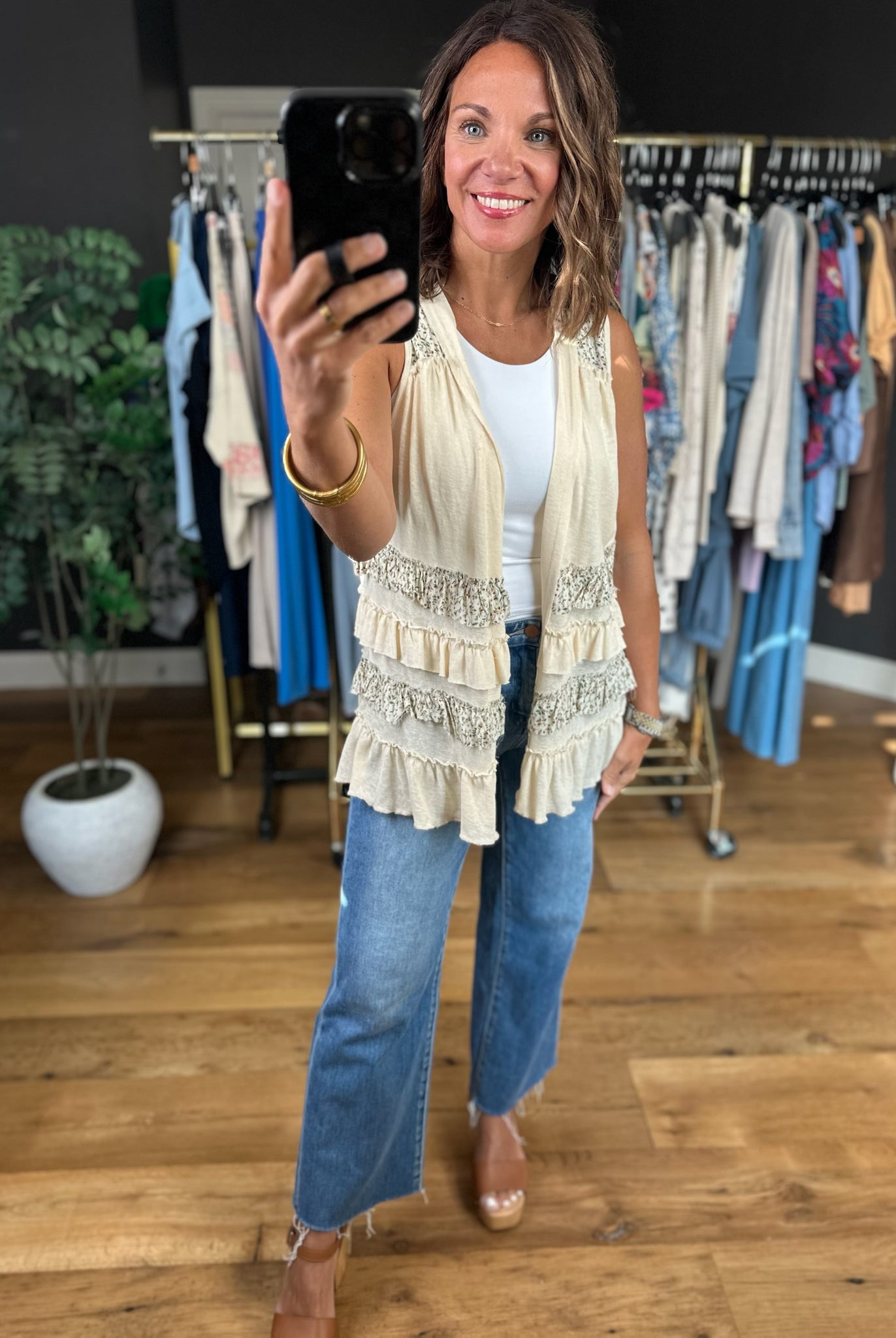 Under Stable's Sun Tiered Vest-Sleeveless-POL-Anna Kaytes Boutique, Women's Fashion Boutique in Grinnell, Iowa