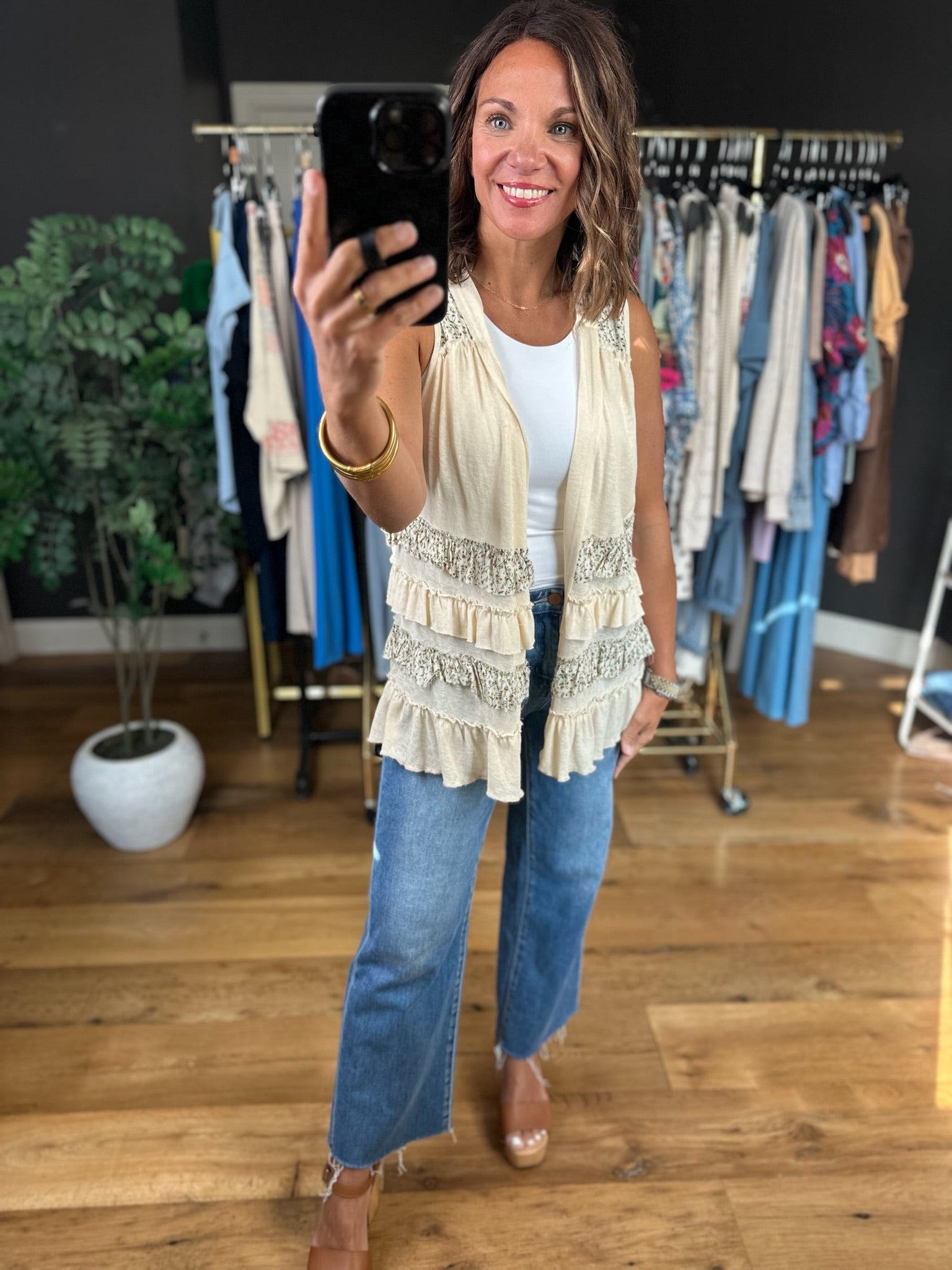 Under Stable's Sun Tiered Vest-Sleeveless-POL-Anna Kaytes Boutique, Women's Fashion Boutique in Grinnell, Iowa