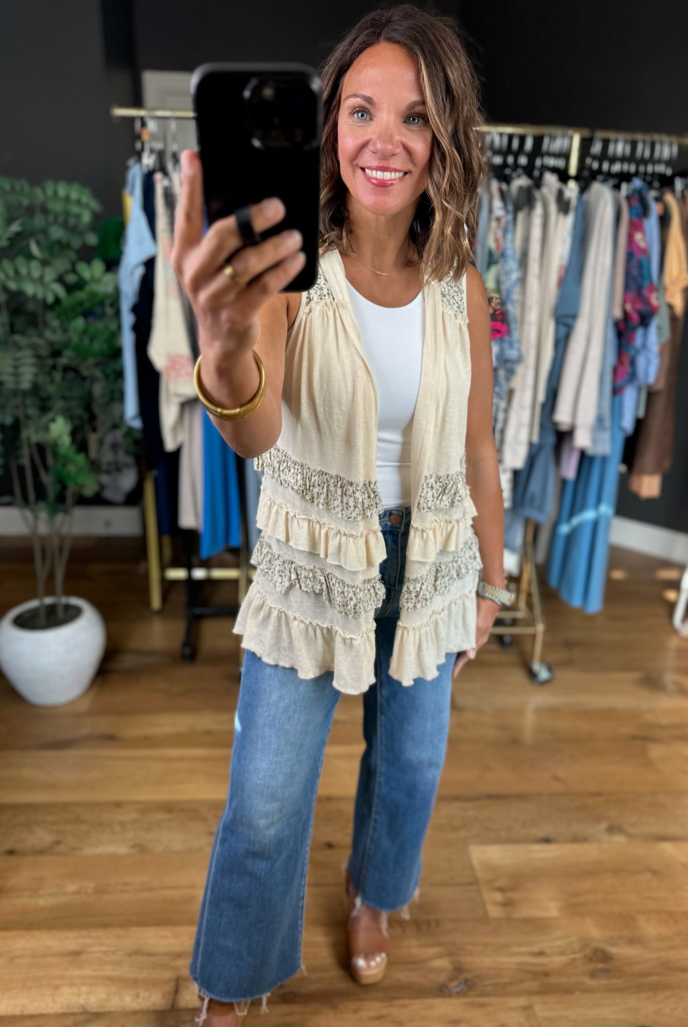 Under Stable's Sun Tiered Vest-Sleeveless-POL-Anna Kaytes Boutique, Women's Fashion Boutique in Grinnell, Iowa