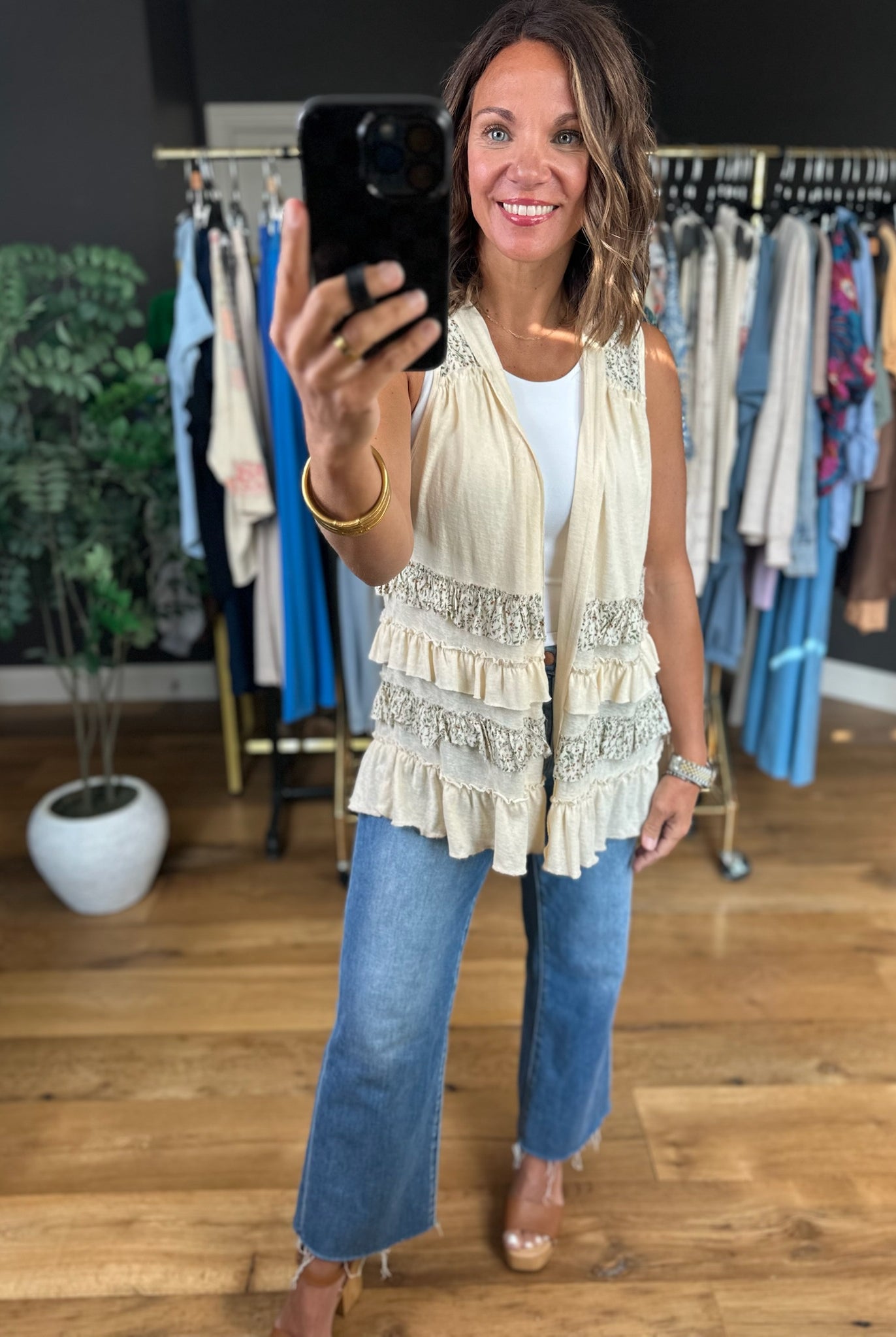Under Stable's Sun Tiered Vest-Sleeveless-POL-Anna Kaytes Boutique, Women's Fashion Boutique in Grinnell, Iowa