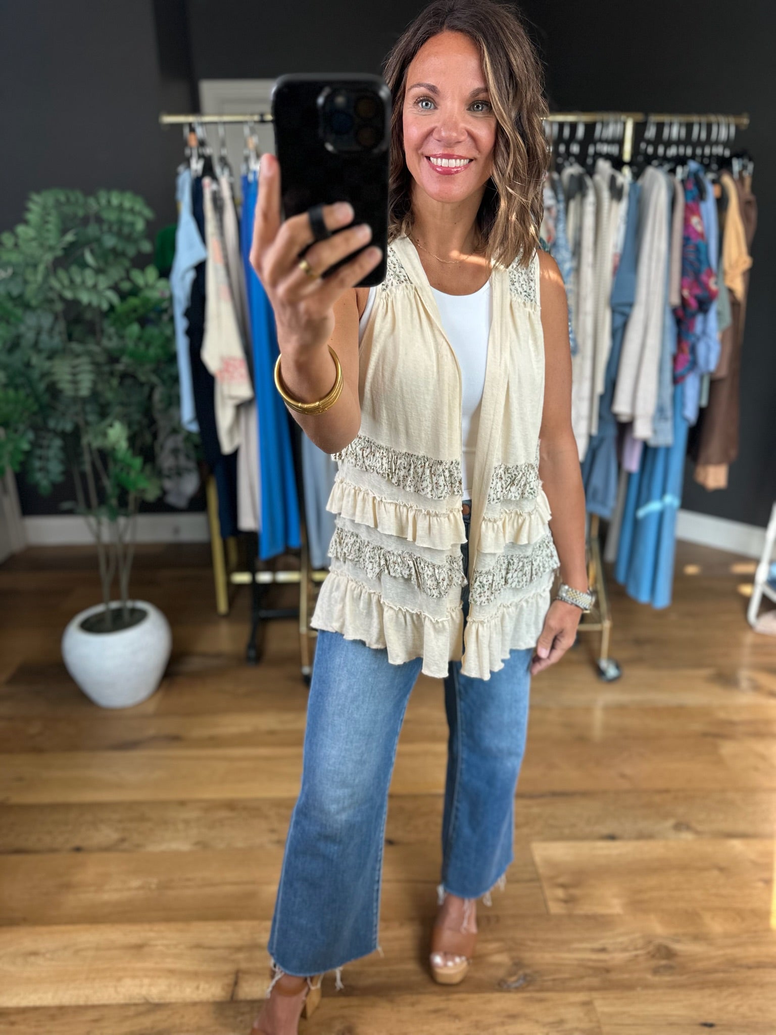 Under Stable's Sun Tiered Vest-Sleeveless-POL-Anna Kaytes Boutique, Women's Fashion Boutique in Grinnell, Iowa