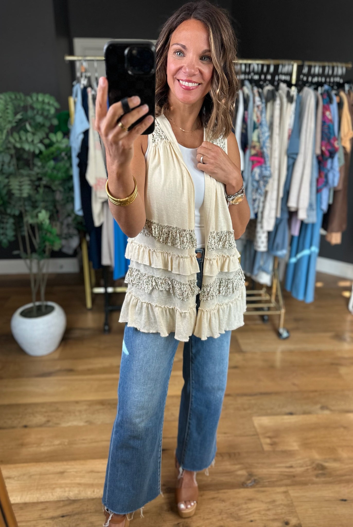 Under Stable's Sun Tiered Vest-Sleeveless-POL-Anna Kaytes Boutique, Women's Fashion Boutique in Grinnell, Iowa