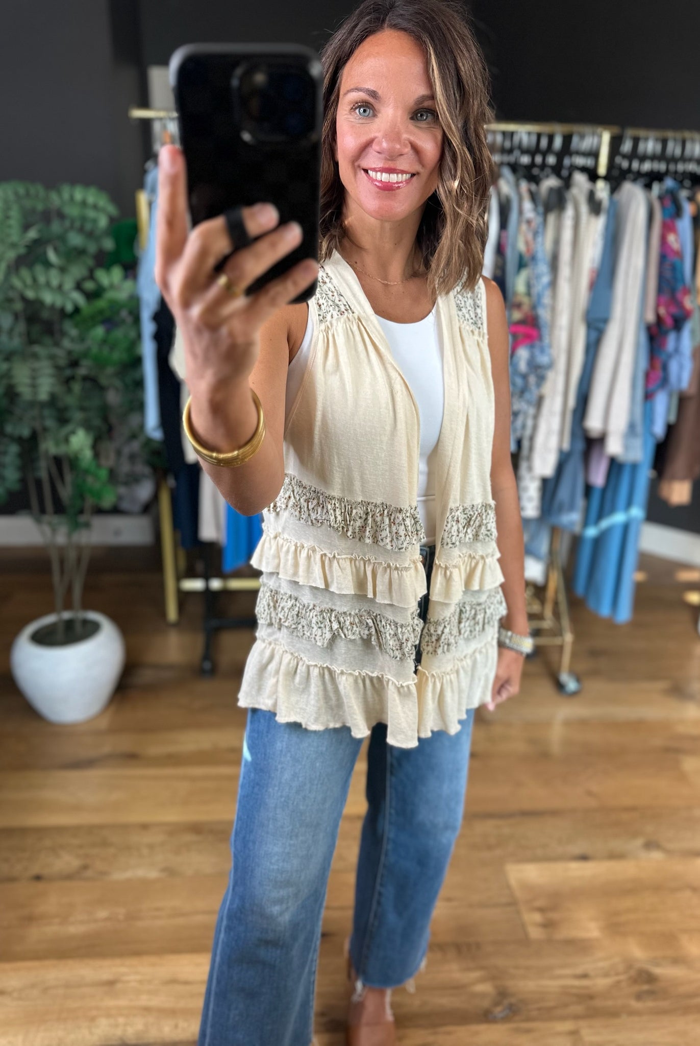 Under Stable's Sun Tiered Vest-Sleeveless-POL-Anna Kaytes Boutique, Women's Fashion Boutique in Grinnell, Iowa