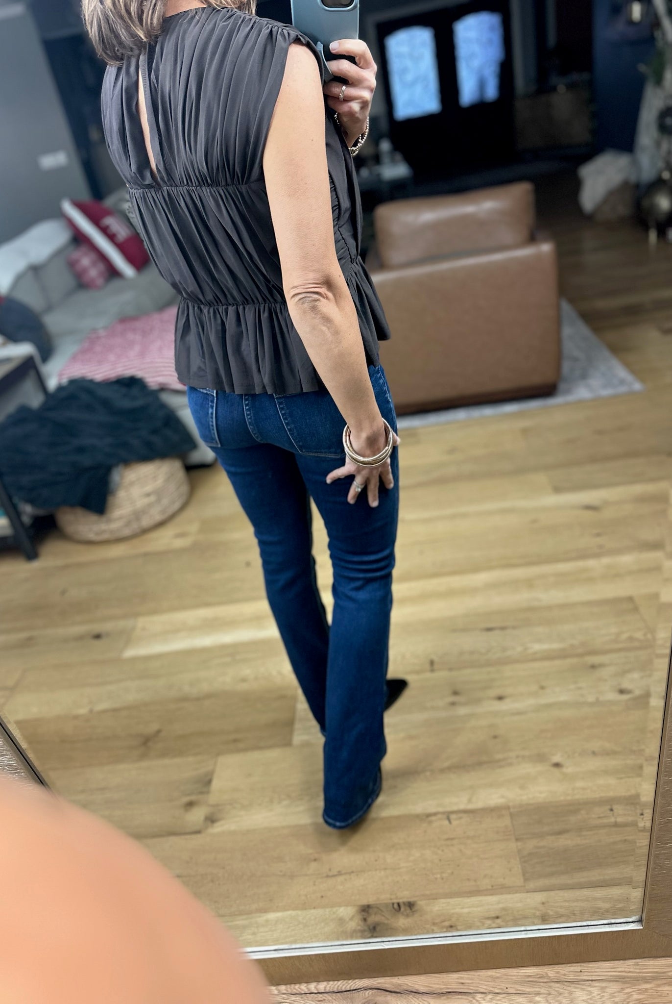 Kind Of Like This Tiered Peplum Top-Short Sleeves-Doe & Rae-Anna Kaytes Boutique, Women's Fashion Boutique in Grinnell, Iowa