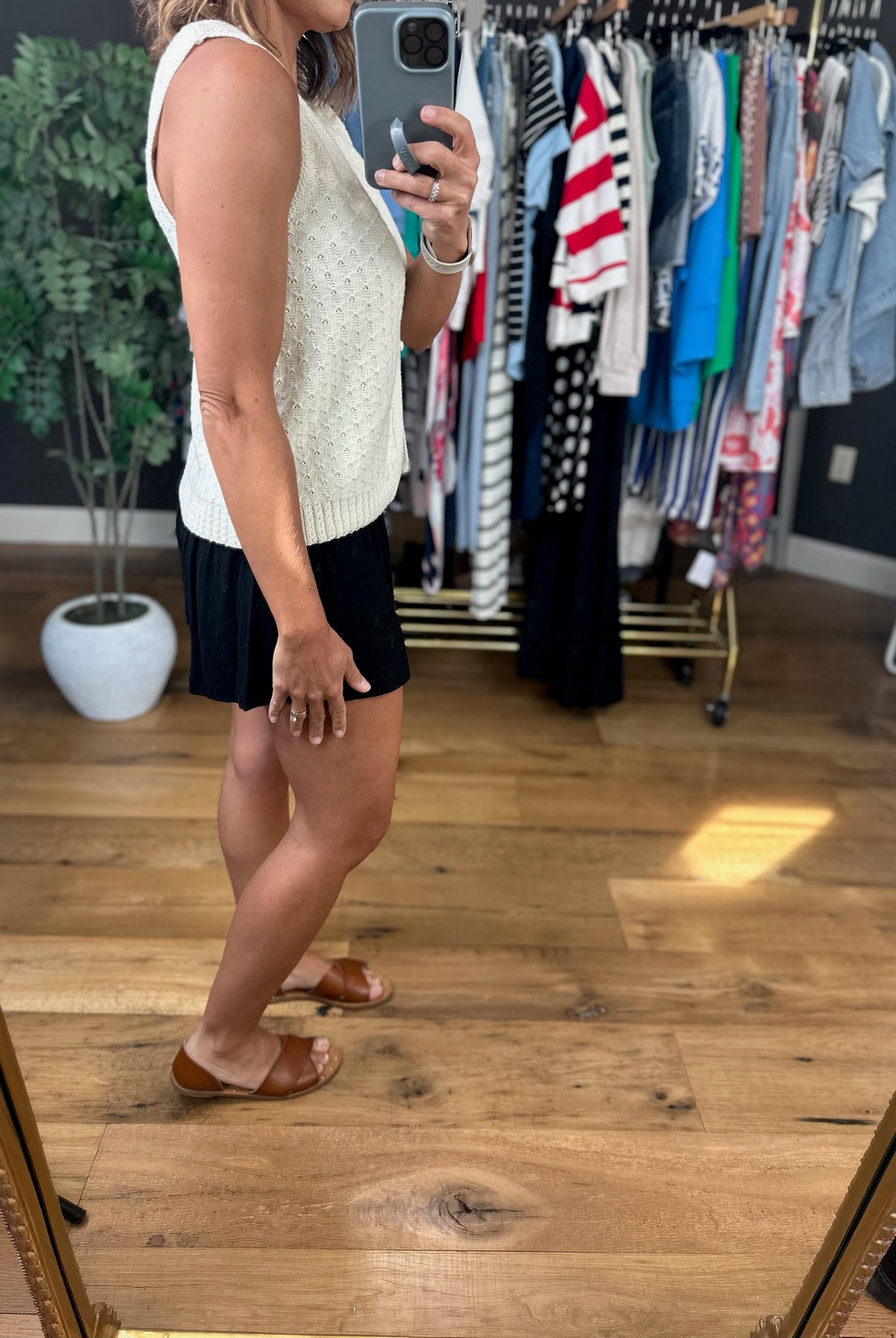Keep It Casual Button Knit Top-Sleeveless-Wishlist-Anna Kaytes Boutique, Women's Fashion Boutique in Grinnell, Iowa