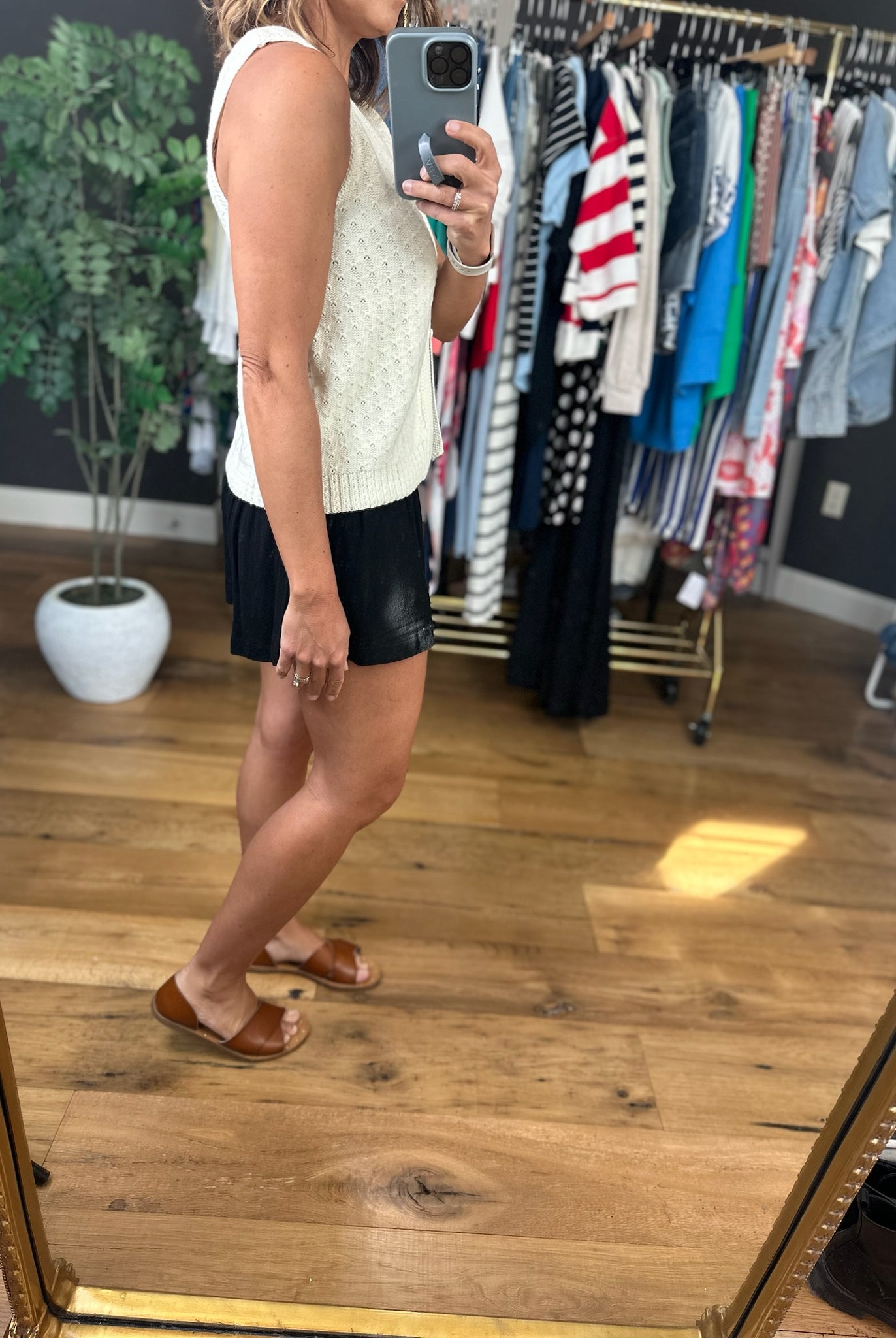 Keep It Casual Button Knit Top-Sleeveless-Wishlist-Anna Kaytes Boutique, Women's Fashion Boutique in Grinnell, Iowa